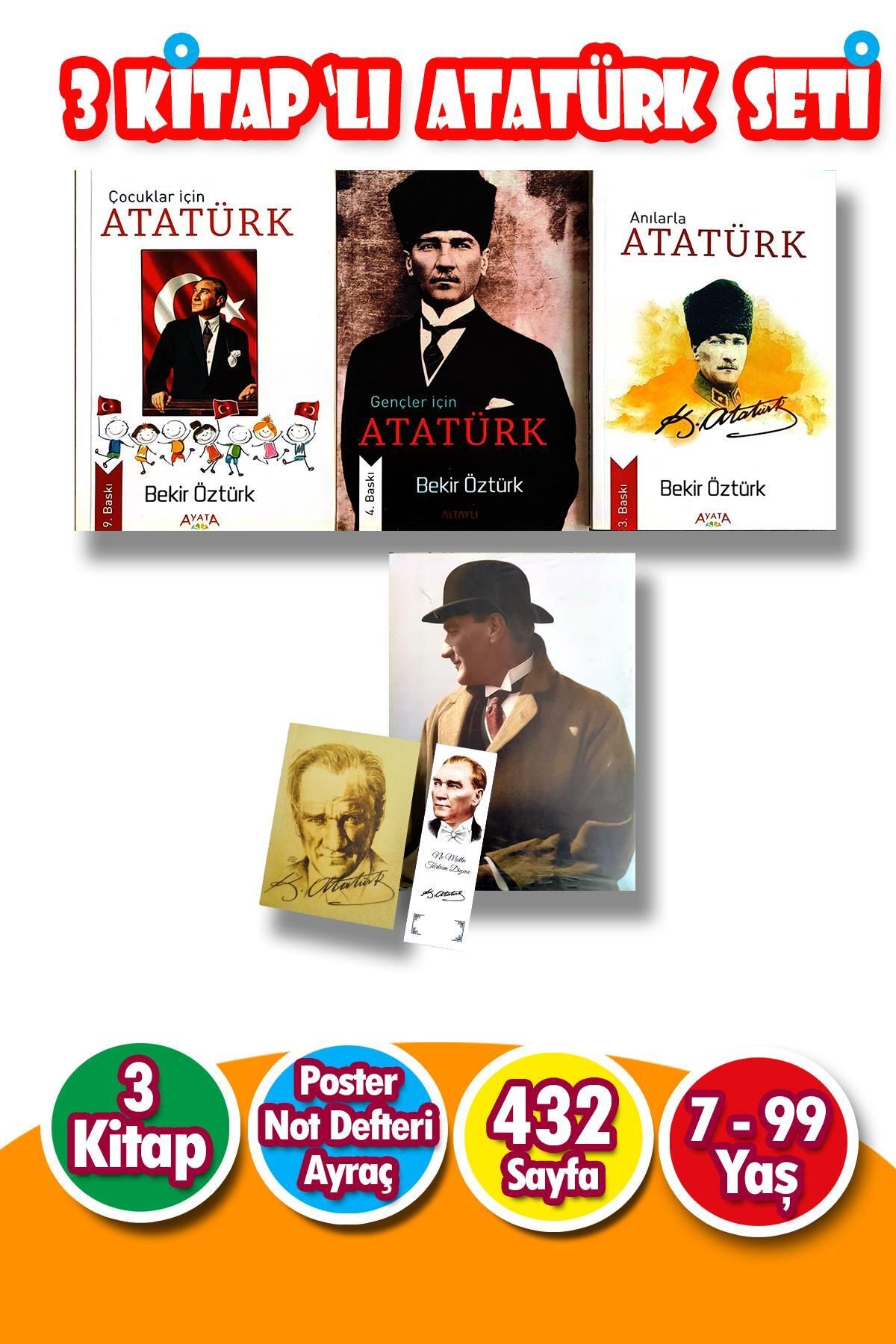 Harika Kitap 3 Kitaptan Oluşan Muhteşem Atatürk Seti (3 Kitap,Poster,Not Defteri,Ayraç)