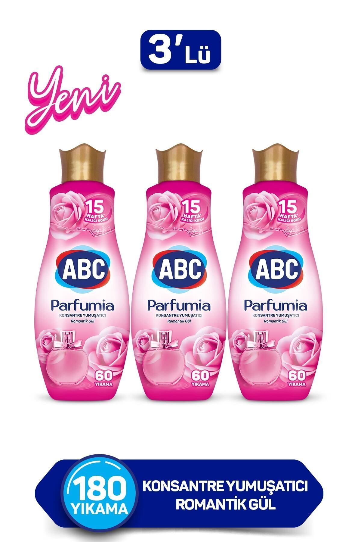 ABC Parfumia Konsantre Çamaşır Yumuşatıcısı Romantik Gül 3 X 1440 ml