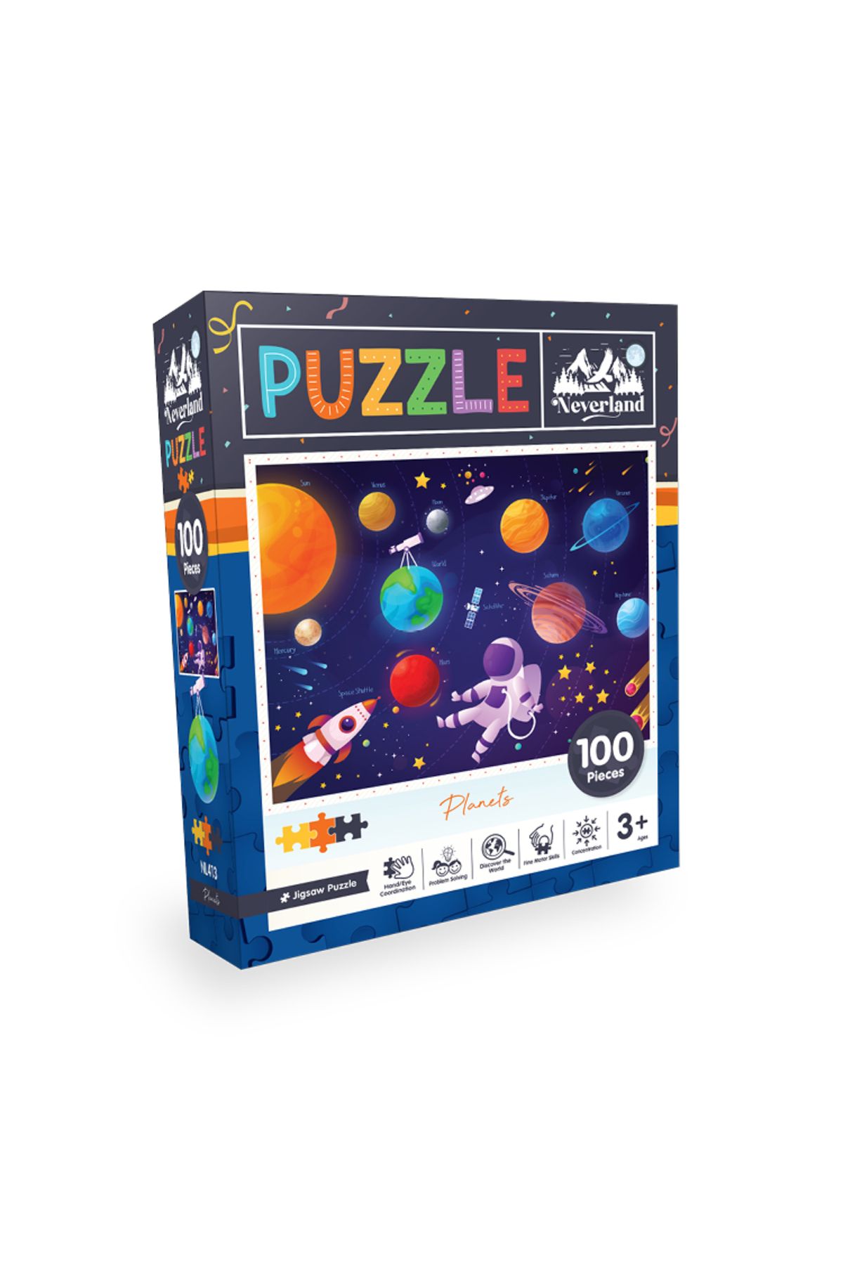 Neverland 100 Pieces Jigsaw Puzzle - Planets (GEZEGENLER)