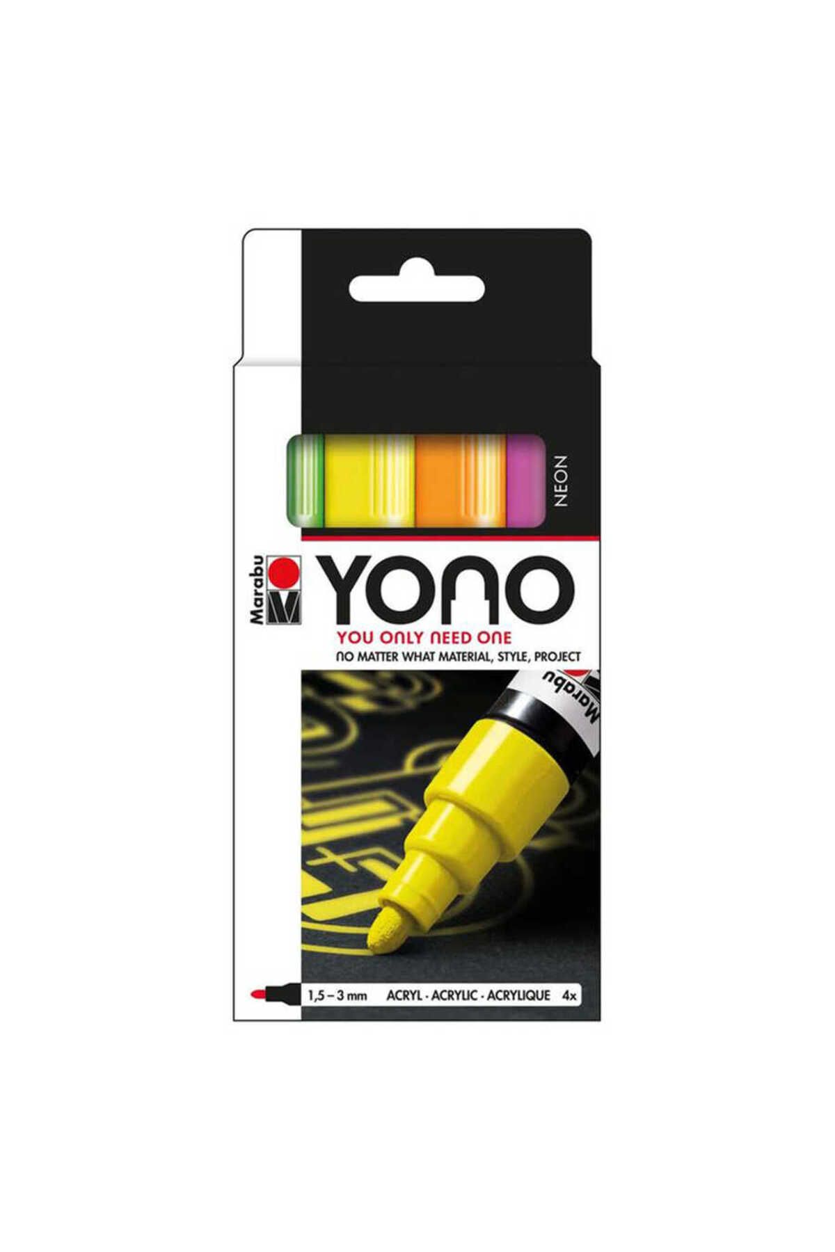 Marabu Yono Marker Set Neon 4x1.5-3mm