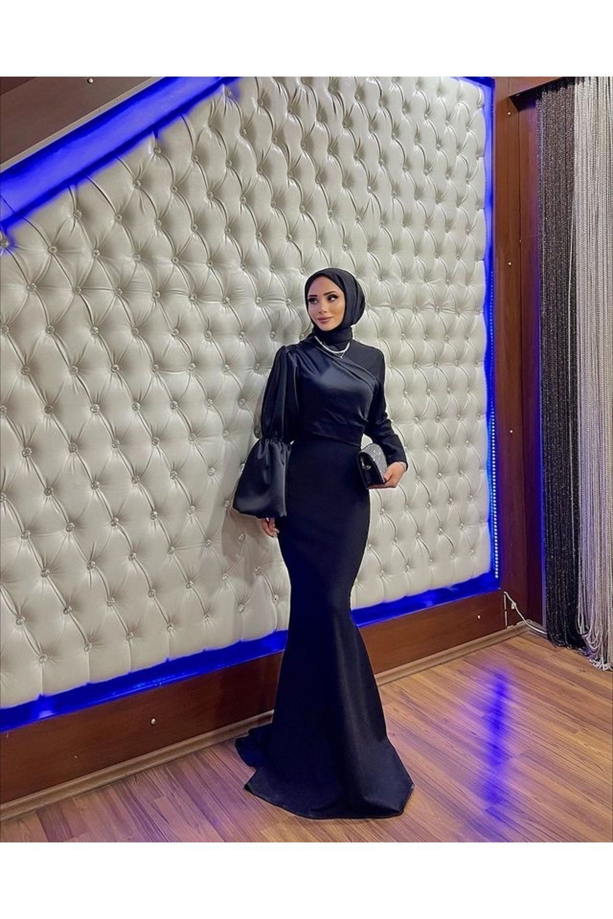 Genel Markalar Tesettür Siyah balık Elbise / Abiye