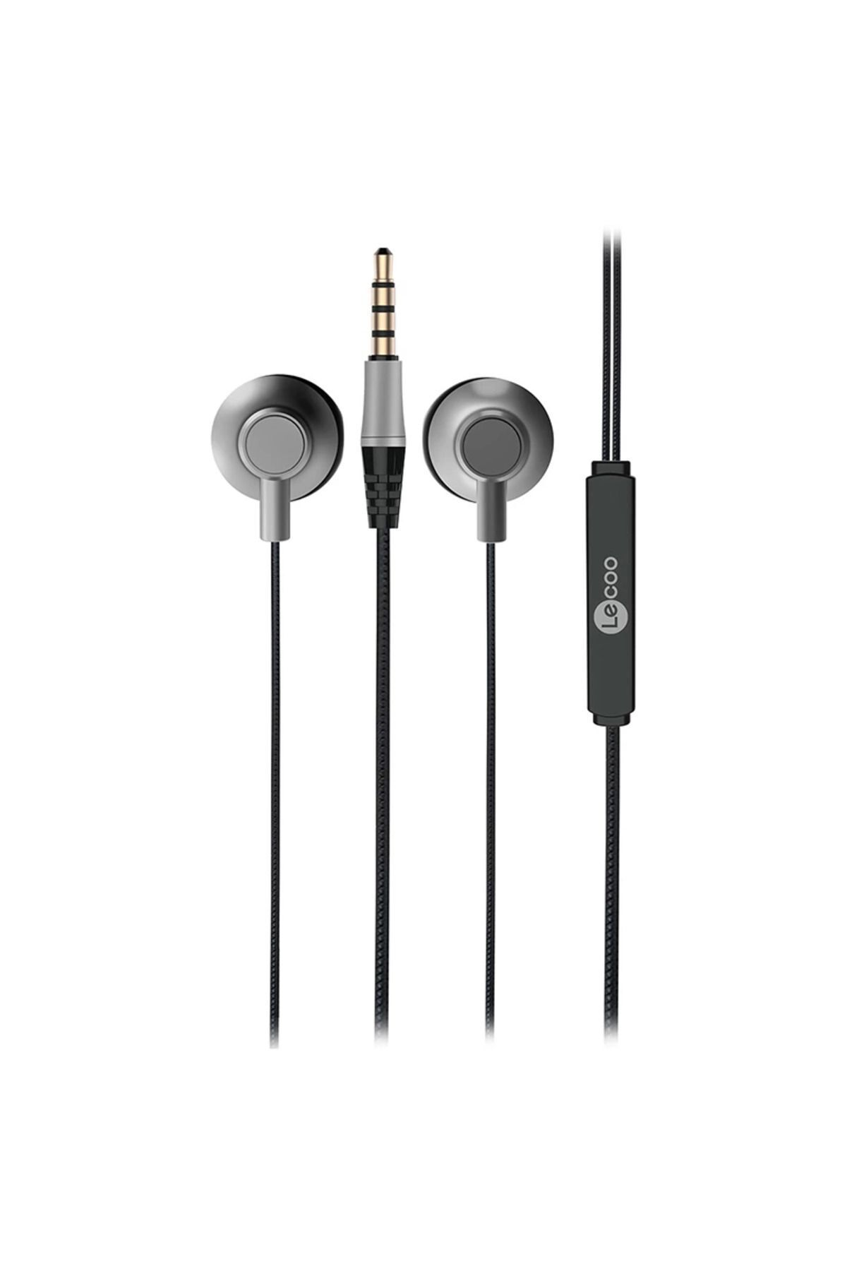 RELATOS Eh101 3.5mm Jacklı Gümüş Tasarımlı Siyah Kablolu Kulak Içi Mikrofonlu Kulaklık