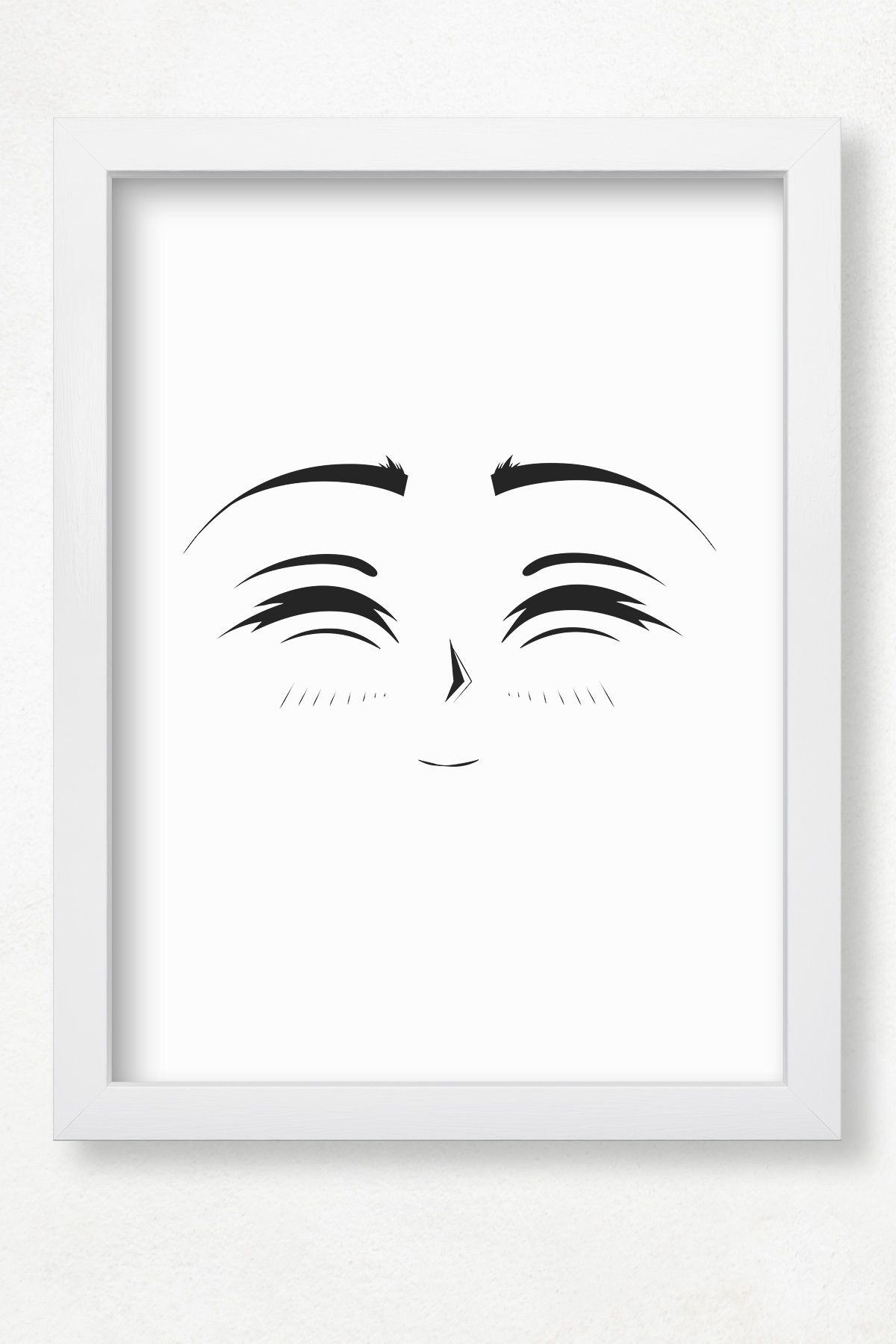 DuoArt Emotions Anime Poster/Doğal Ahşap Çerçeveli Poster/Çerçeve Rengi:Beyaz