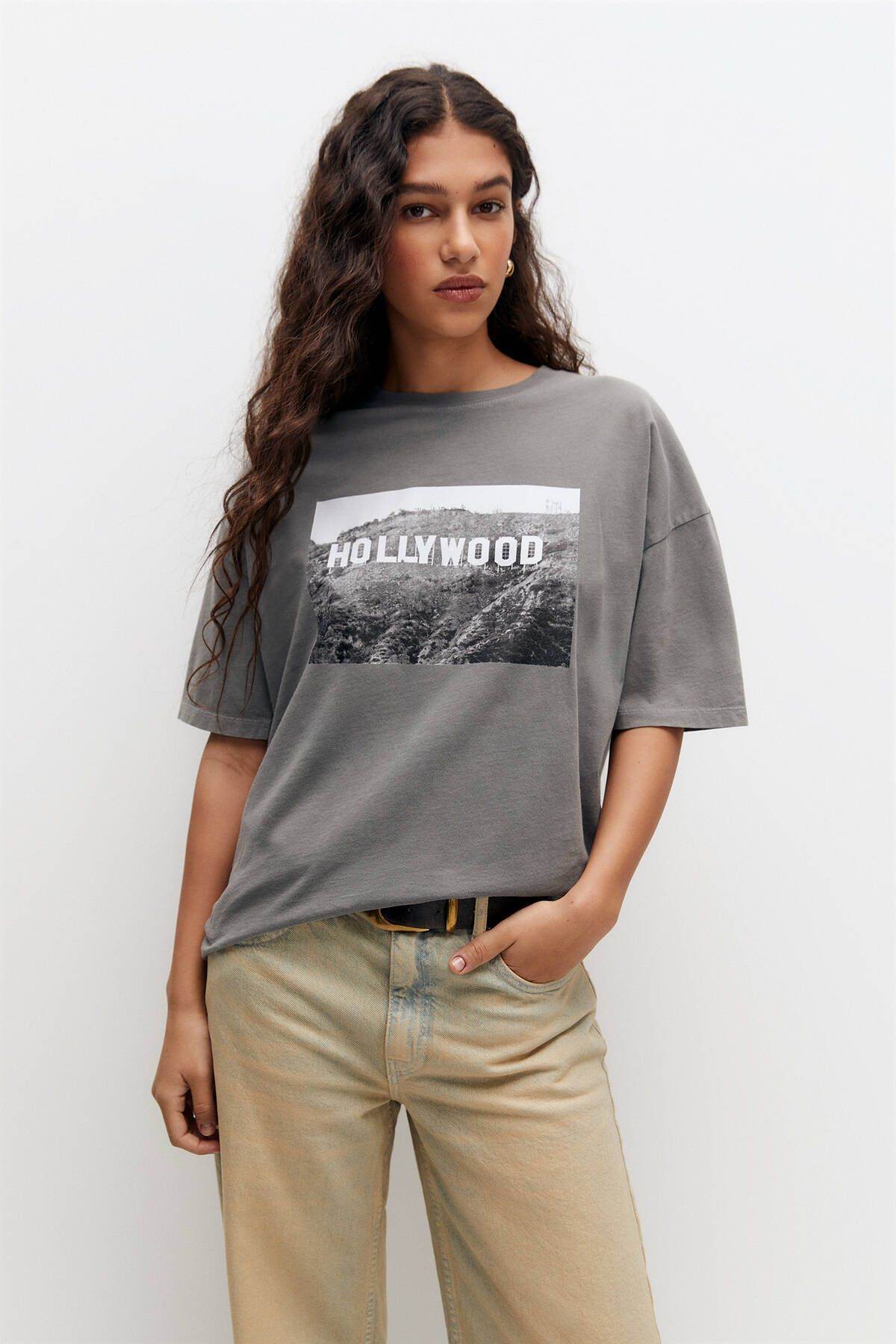 Pull & Bear Kısa kollu Hollywood t-shirt
