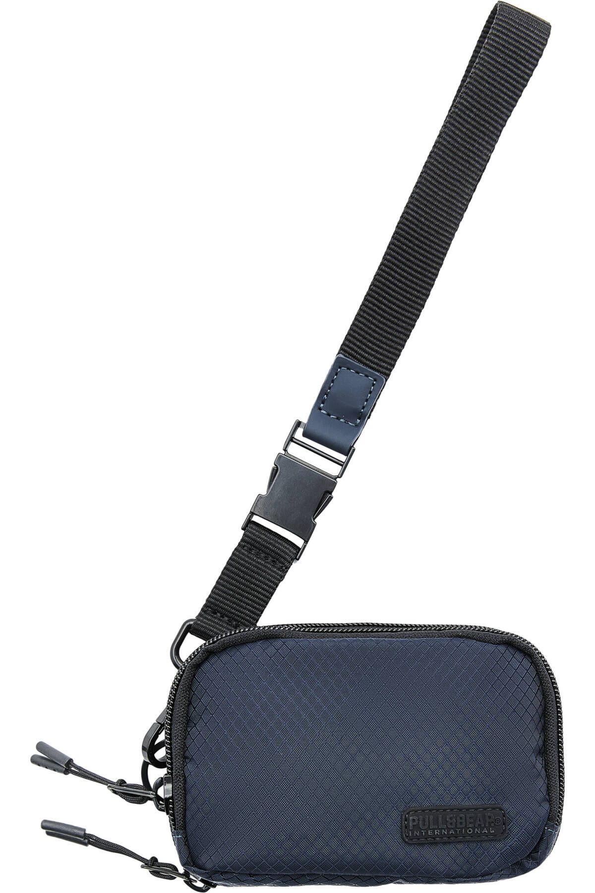 Pull & Bear Mavi dağcı el çantası cüzdan