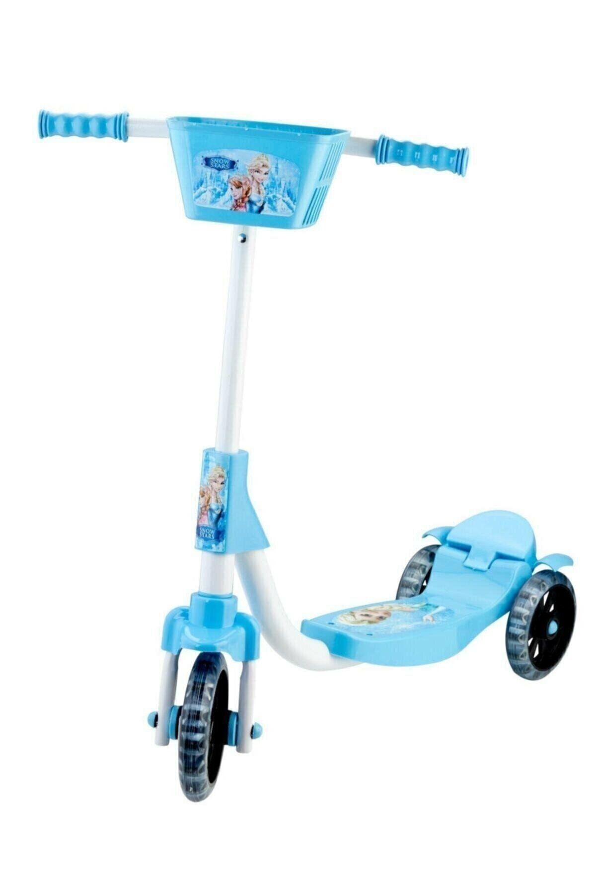 Beren Oyuncak Frozen Elsa Karlar Kraliçesi 3 Tekerlekli Frenli Çocuk Scooter (55 kg Taşıma Kapasiteli)