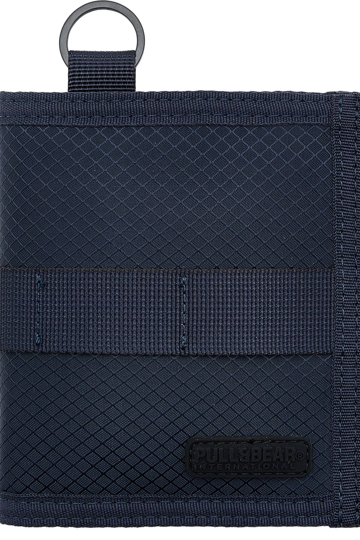 Pull & Bear Çıtçıt düğmeli mavi dağcı cüzdanı
