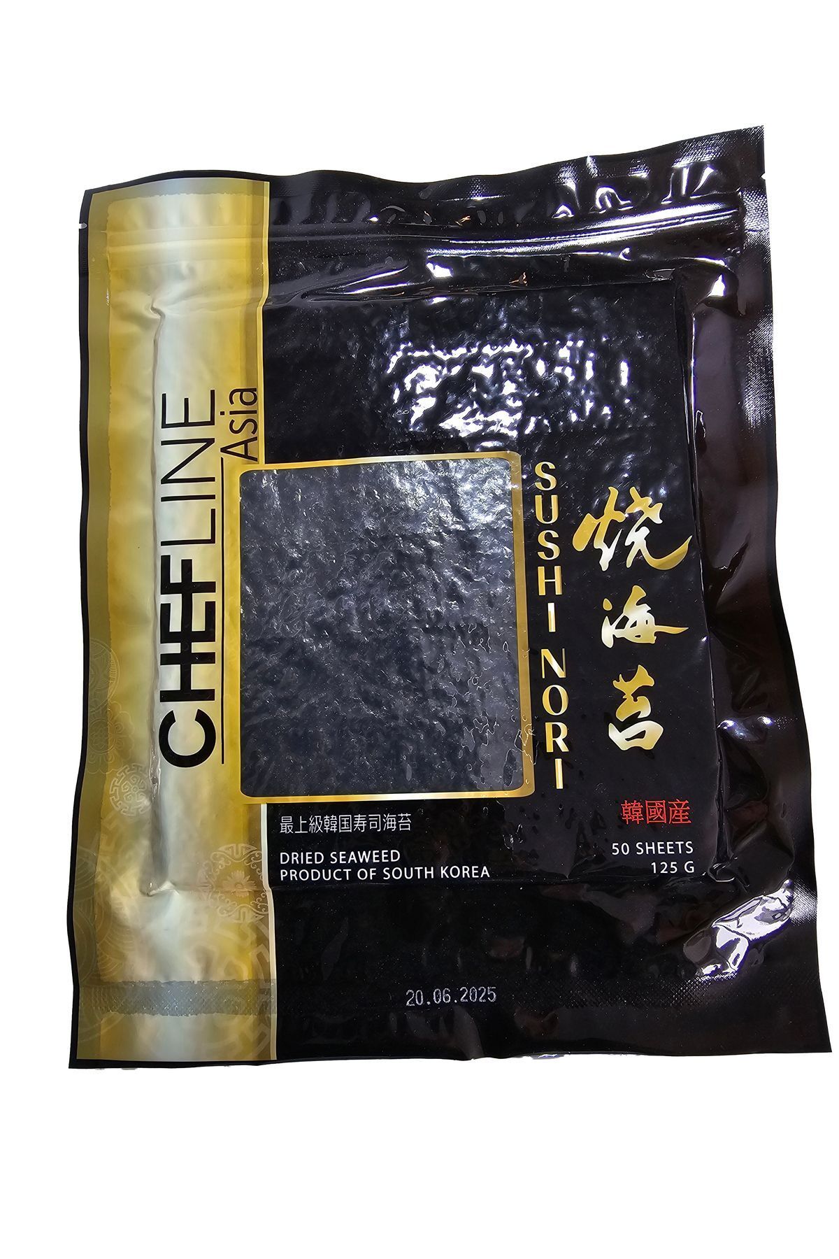 Chefline Asia Sushi Nori Deniz Yosunu Gold 50 Yaprak 125g