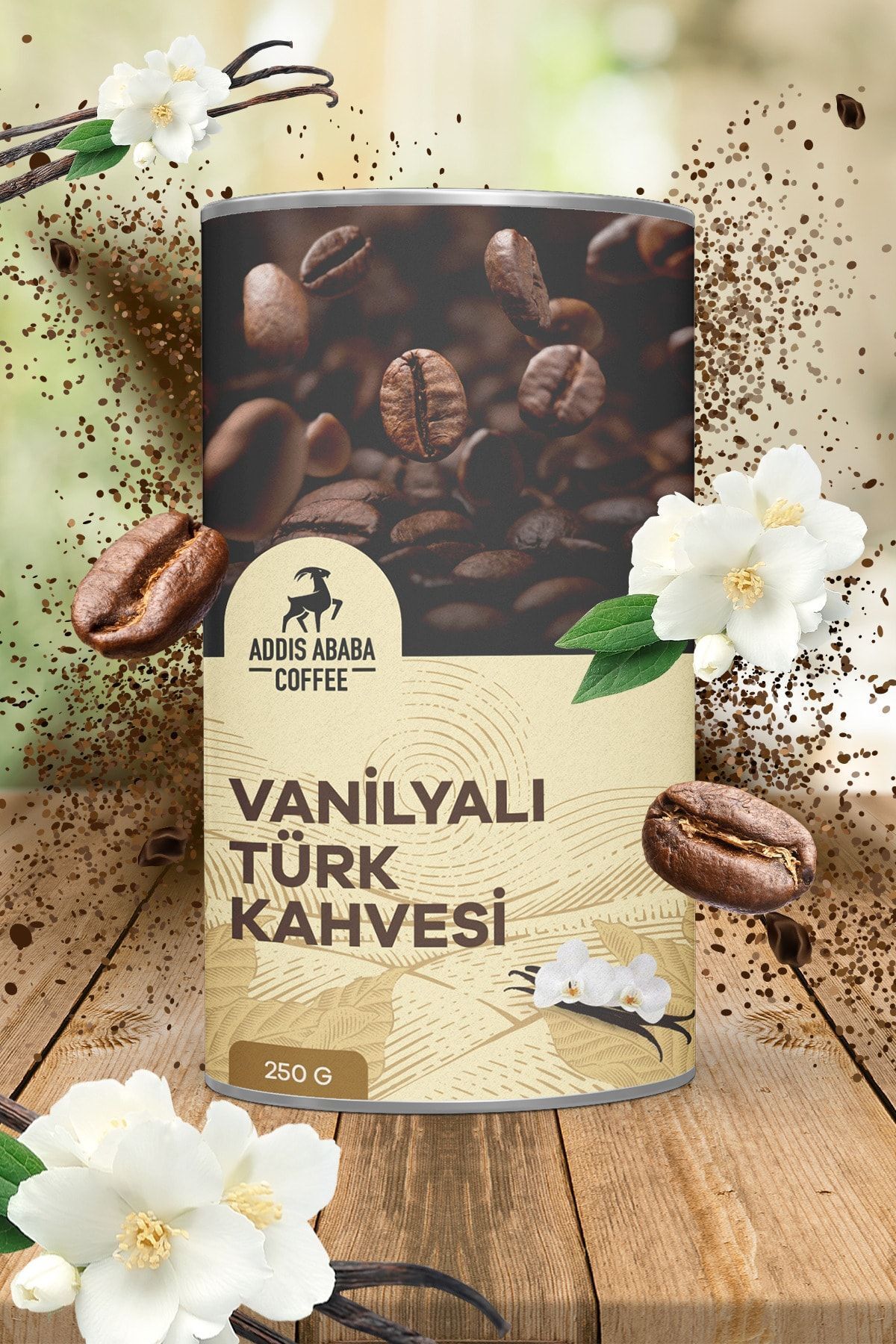 Addis Ababa Coffee Vanilyalı Aromalı Türk Kahvesi 250 gr