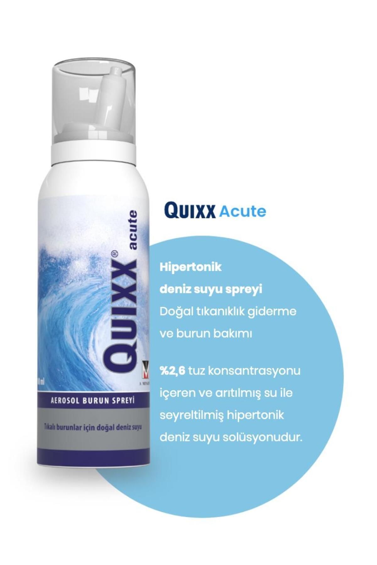 QUIXX Acute Aerosol Burun Spreyi 100 ml 2 Adet