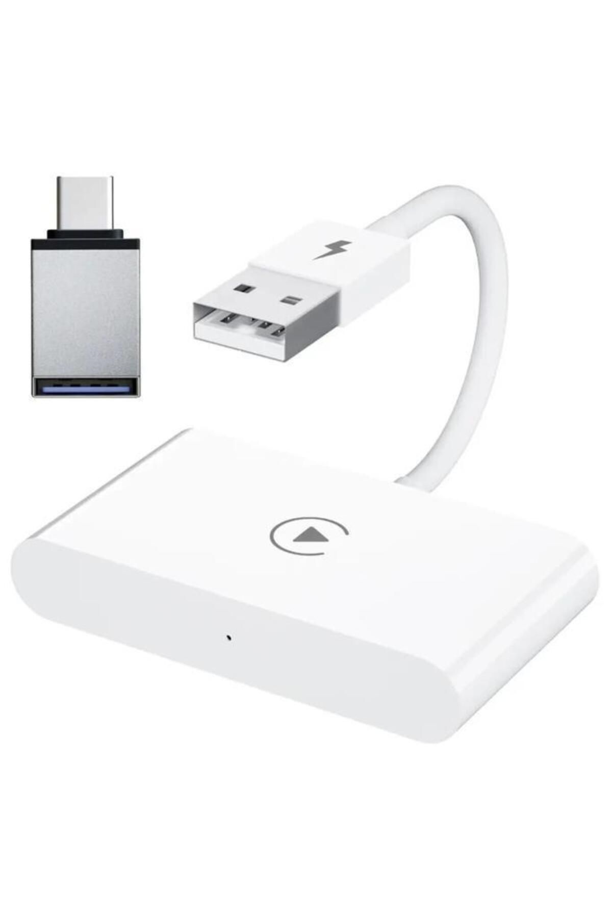 hakopro Araç Içi Apple Cihazlar Ile Uyumlu Kablosuz Carplay Adaptörü Wireless Carplay Çevirici Beyaz