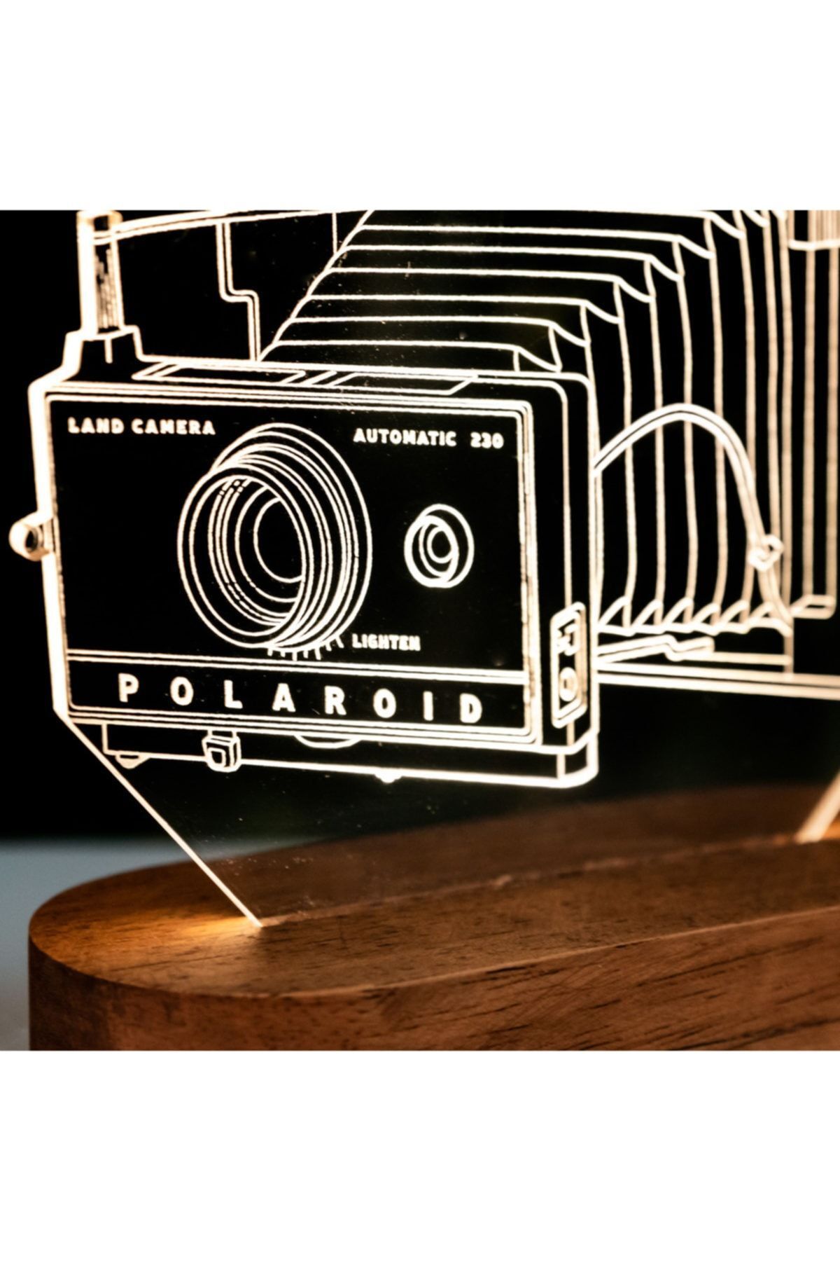 Hediyesepeti Nostaljik Fotoğraf Makinesi Tasarımlı 3D Led Lamba