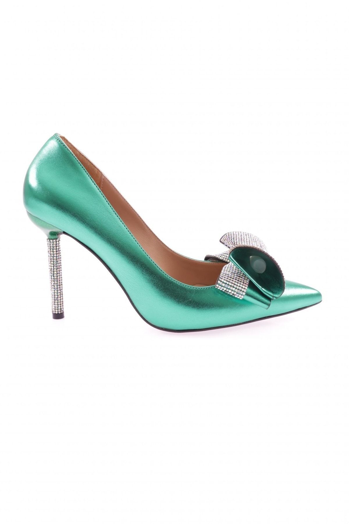 Dgn 5095-23y Kadın Topuklu Ayakkabı Yeşil Scuba