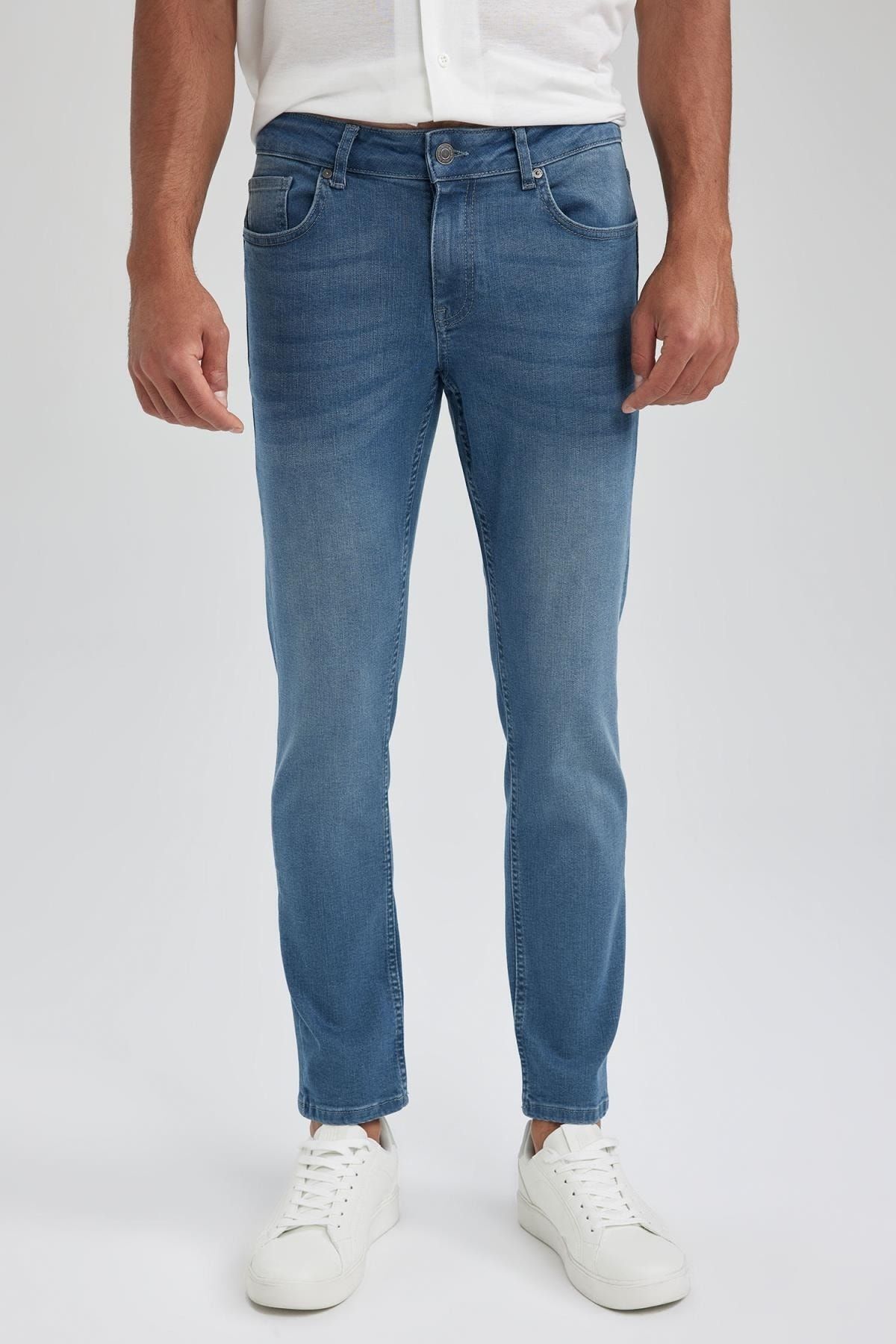 Defacto Carlo Skinny Fit Ekstra Dar Kalıp Normal Bel Ekstra Dar Paça Jean Pantolon B0903ax23au