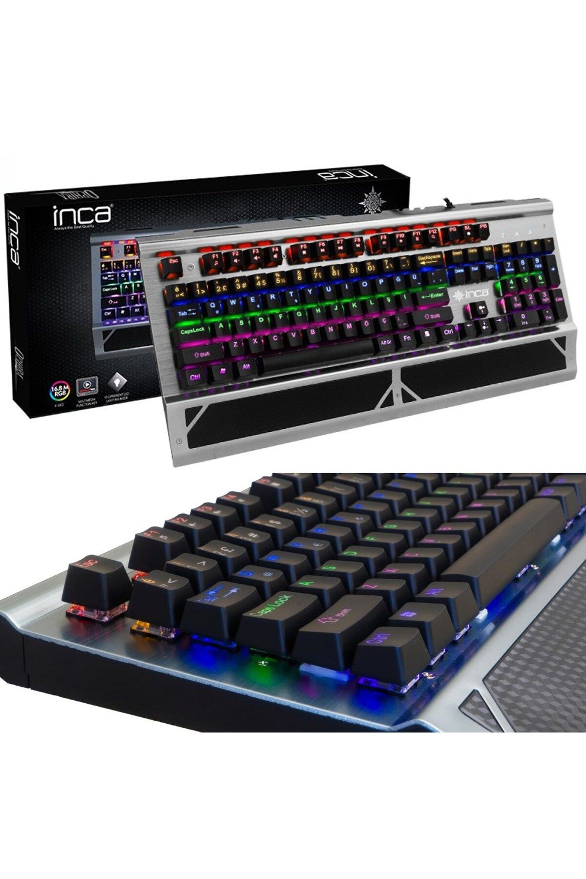 Inca Ikg-444 Ophira Professional Switch Rgb Mekanik Gamig Keyboard