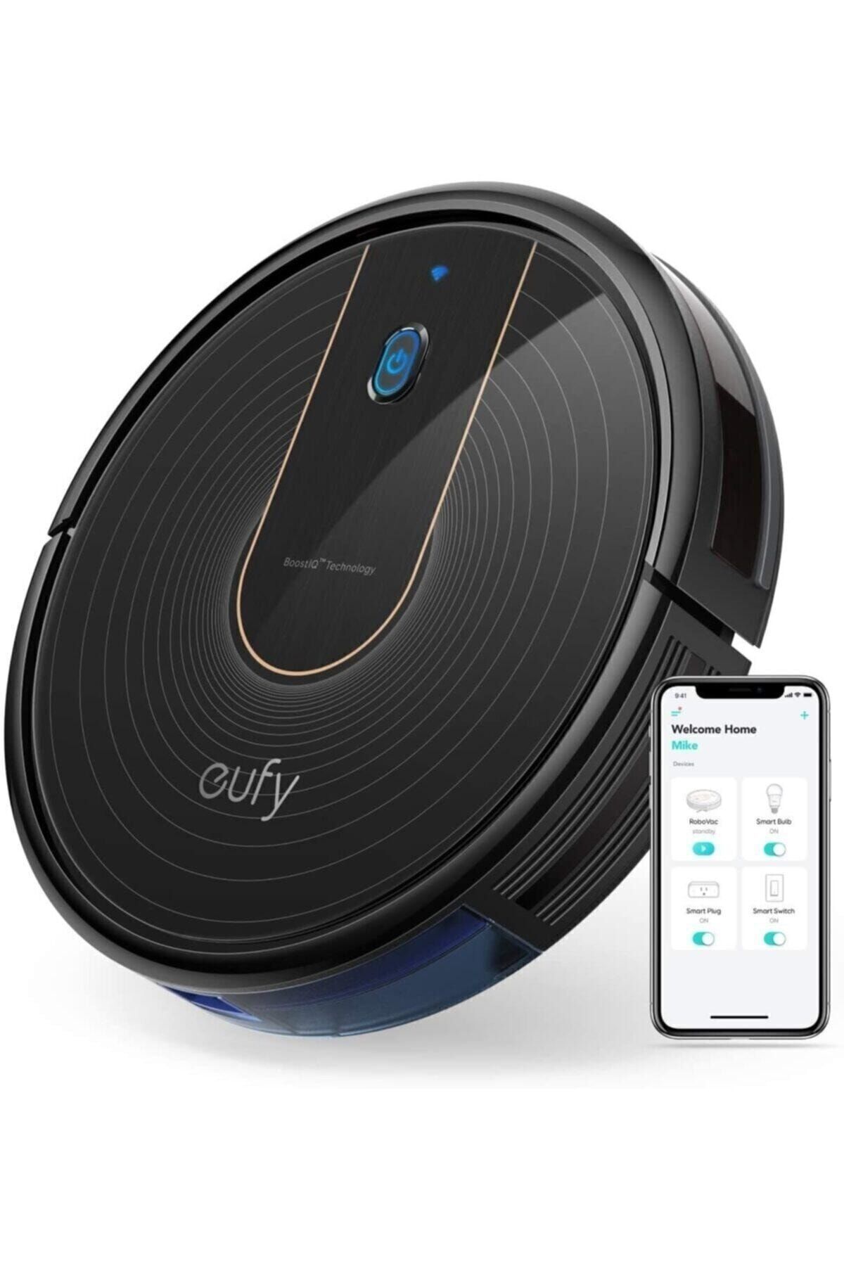 eufy Anker Boostıq Robovac 15c Siyah Akıllı Robot Süpürge , Wifi , Süper Ince , 1300pa Güçlü Emiş