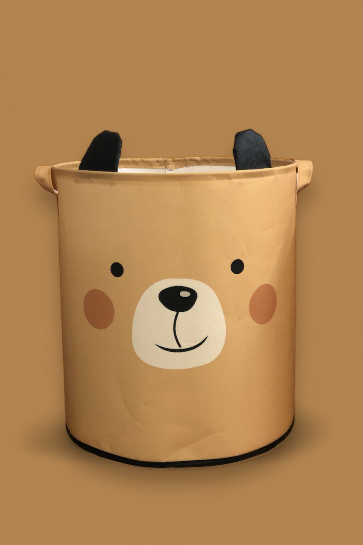 Rope Home Bear Tasarımlı Bebek Çocuk Odası Düzenleyici Saklama Kutusu Oyuncak Kirli Sepeti 37x40