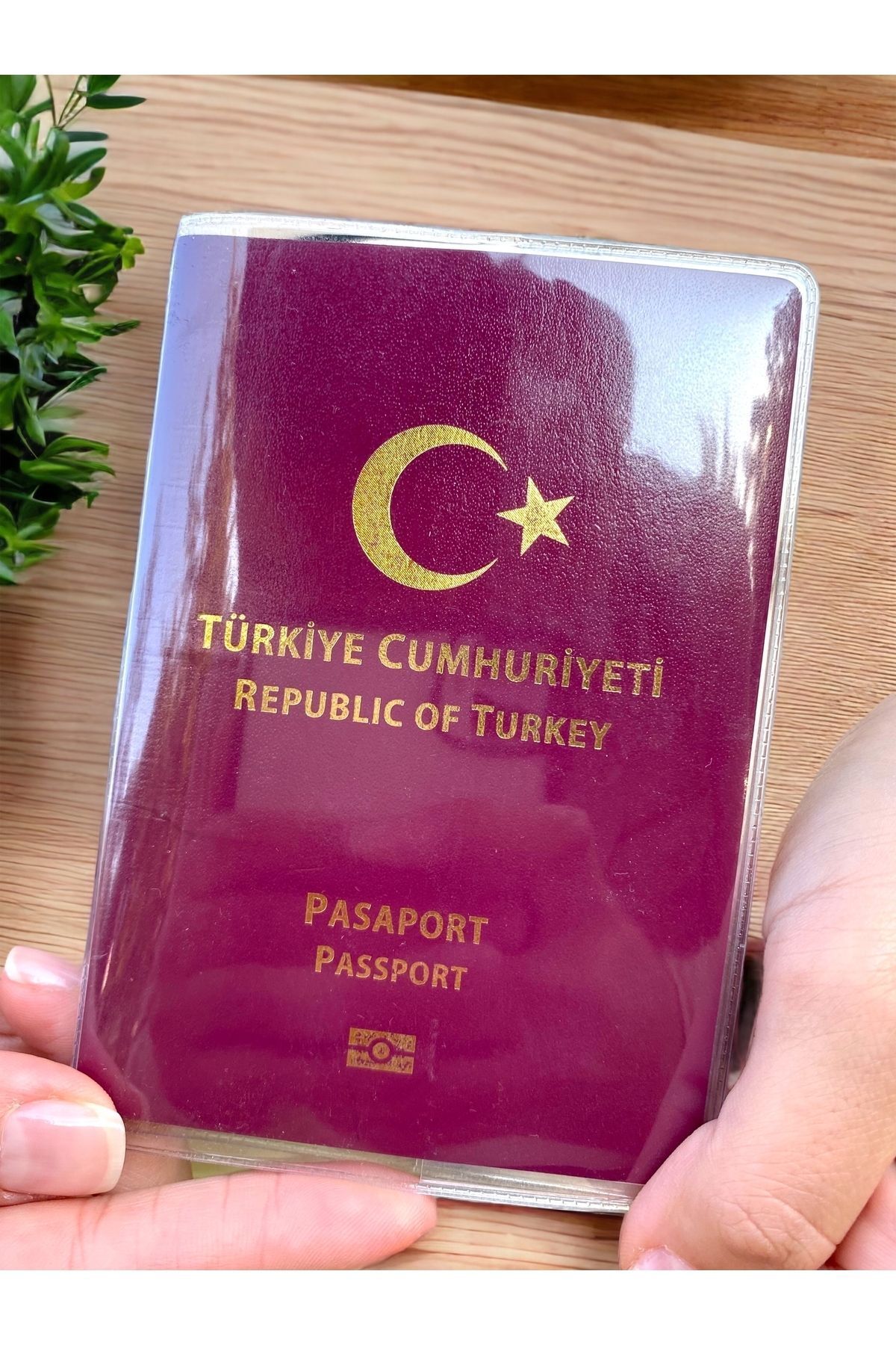 Gempo Premium Şeffaf Su Geçirmez pasaport kılıfı kart cepli pasaport kabı pasaportluk Üniversal Model
