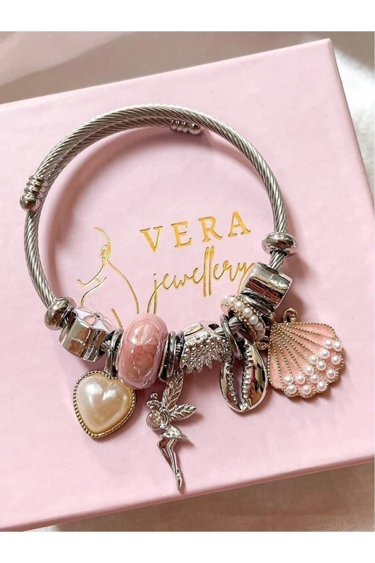 Genel Markalar Vera Jewellery Deniz Kabuğu Charmlı Çelik Pandora