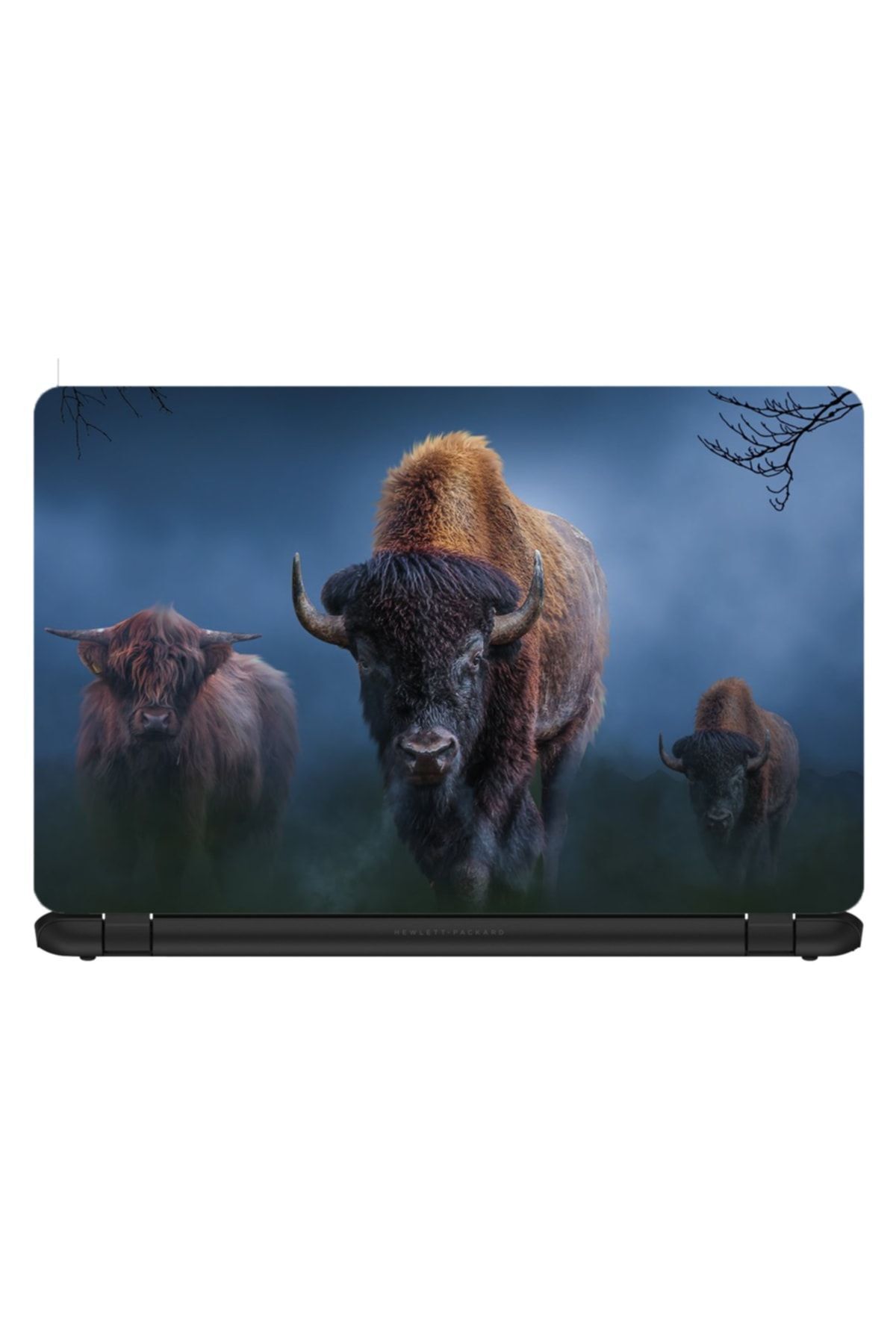 KT Decor Sürreal Buffalolar Laptop Sticker 15.6 Inch