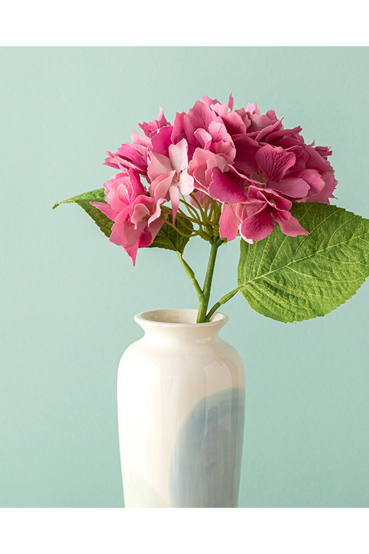 English Home Hortensia Tek Dal Yapay Çiçek Açık Mor