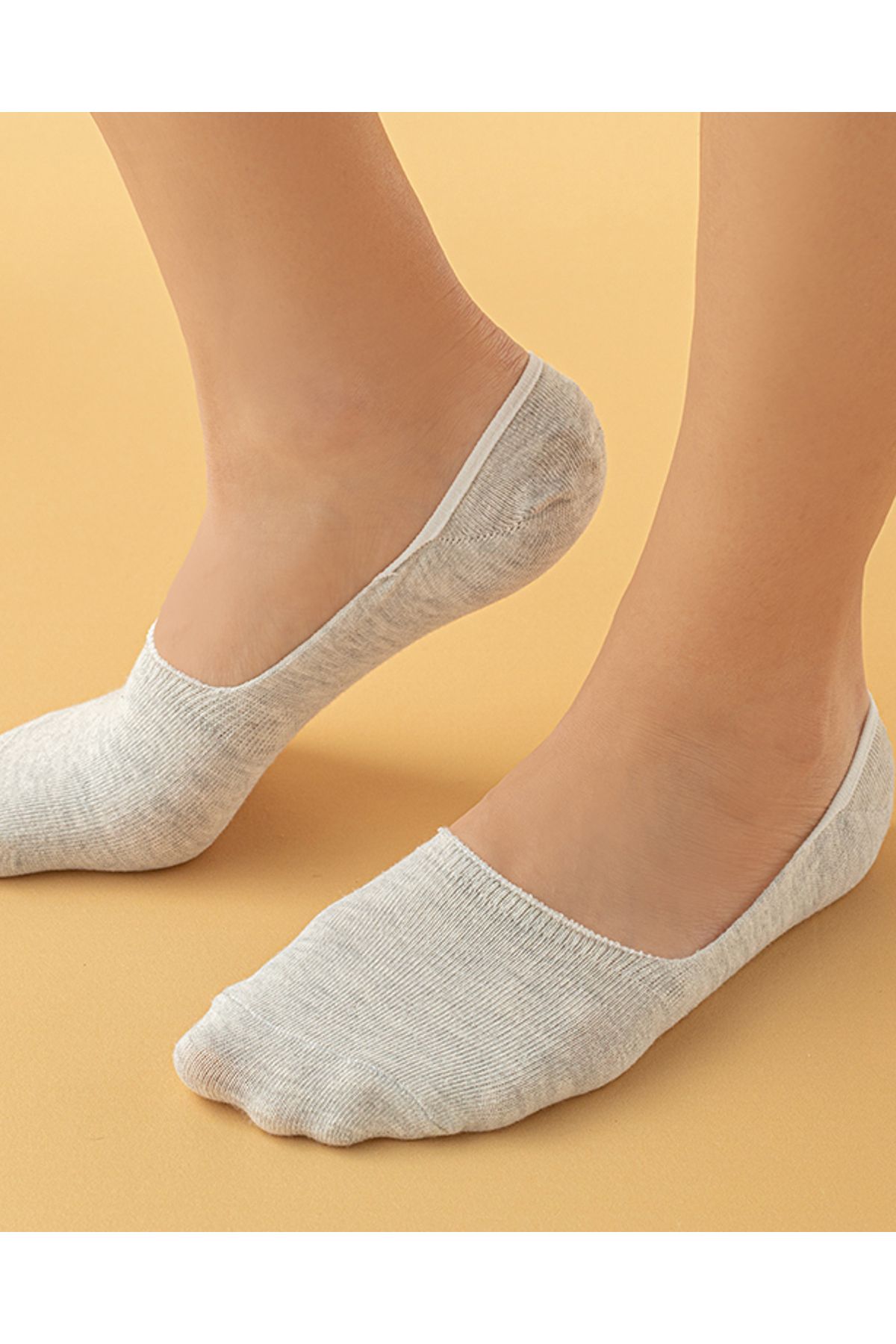 English Home Allison Pamuk Kadın 5’li Babet Çorap Siyah-beyaz-bej