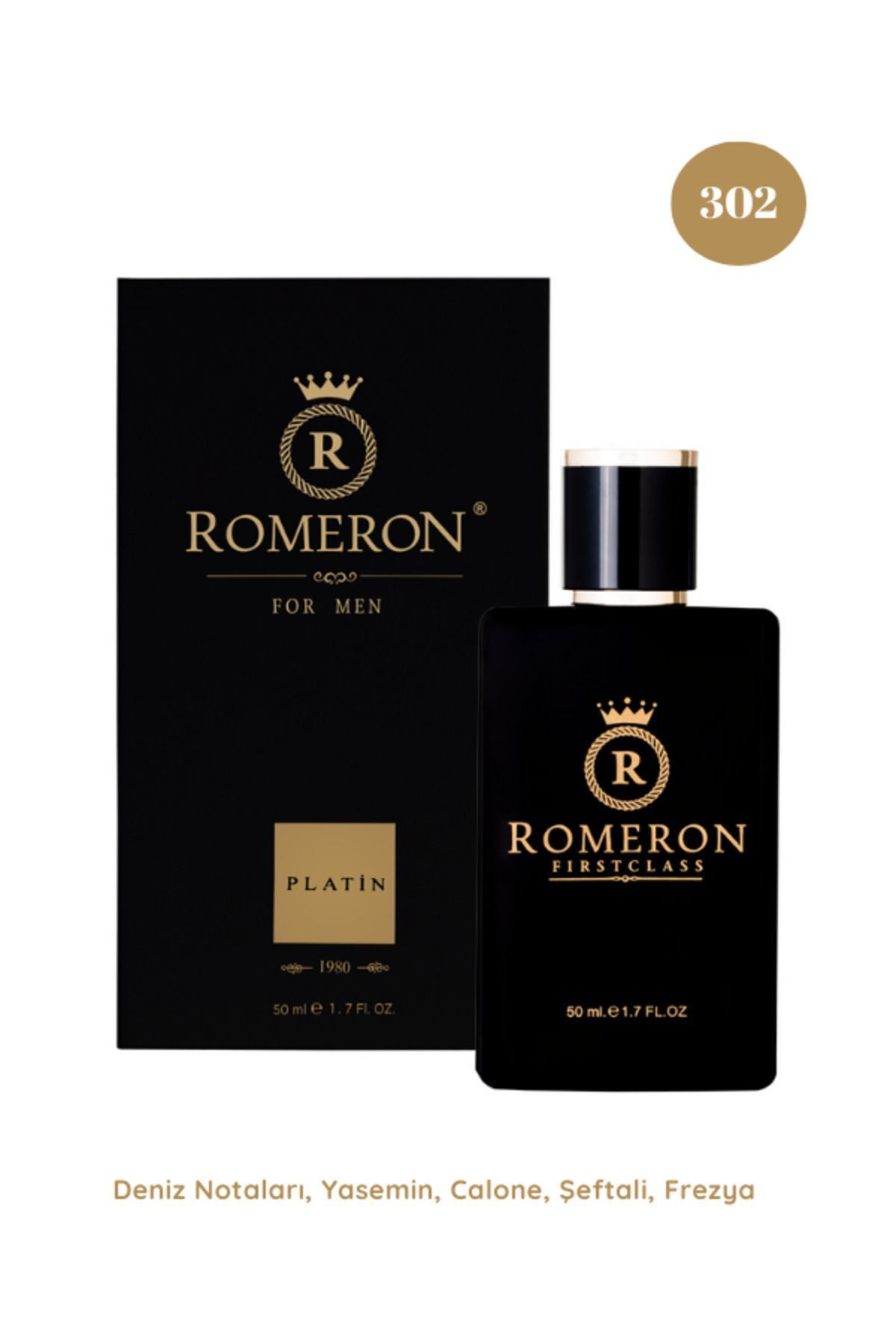 ROMERON 302 Platin Erkek Parfüm EDP 50ml
