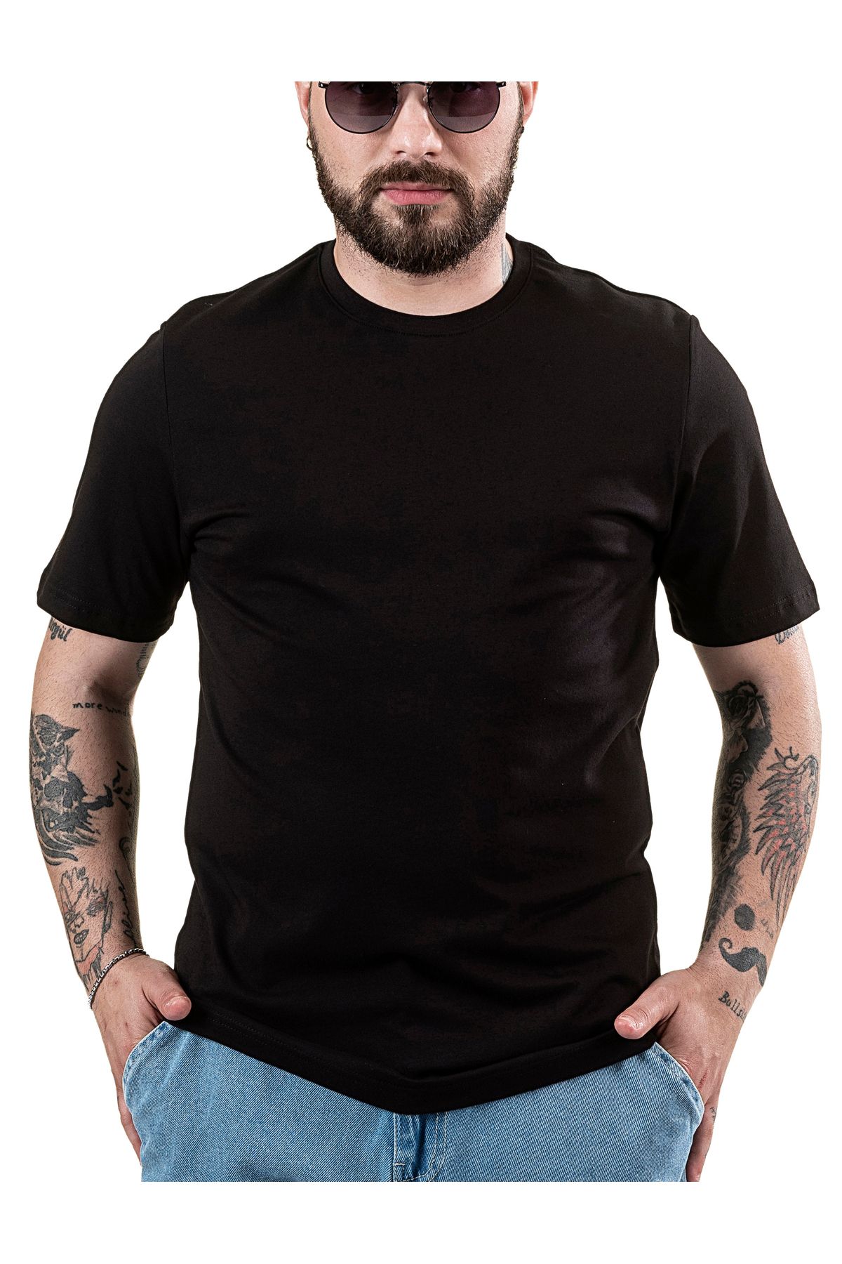 Dark Forest Sıfır Yaka Regular Fit Düz Kısa Kol Erkek T-Shirt 201SP