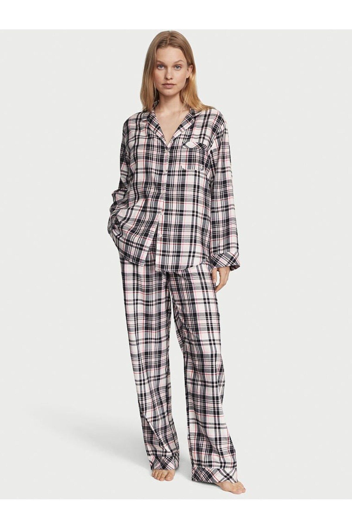 Victoria's Secret Flannel Uzun Pijama Takımı