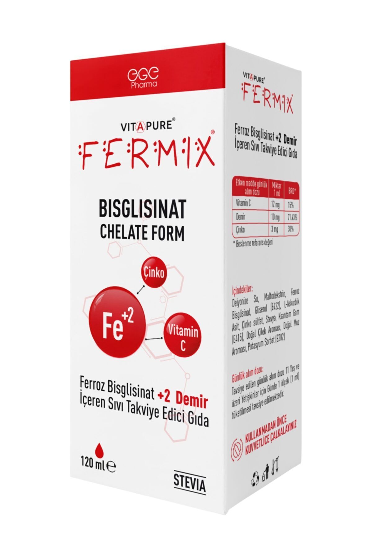 Vitapure Fermix Şurup Bisglisimat Chelate Form