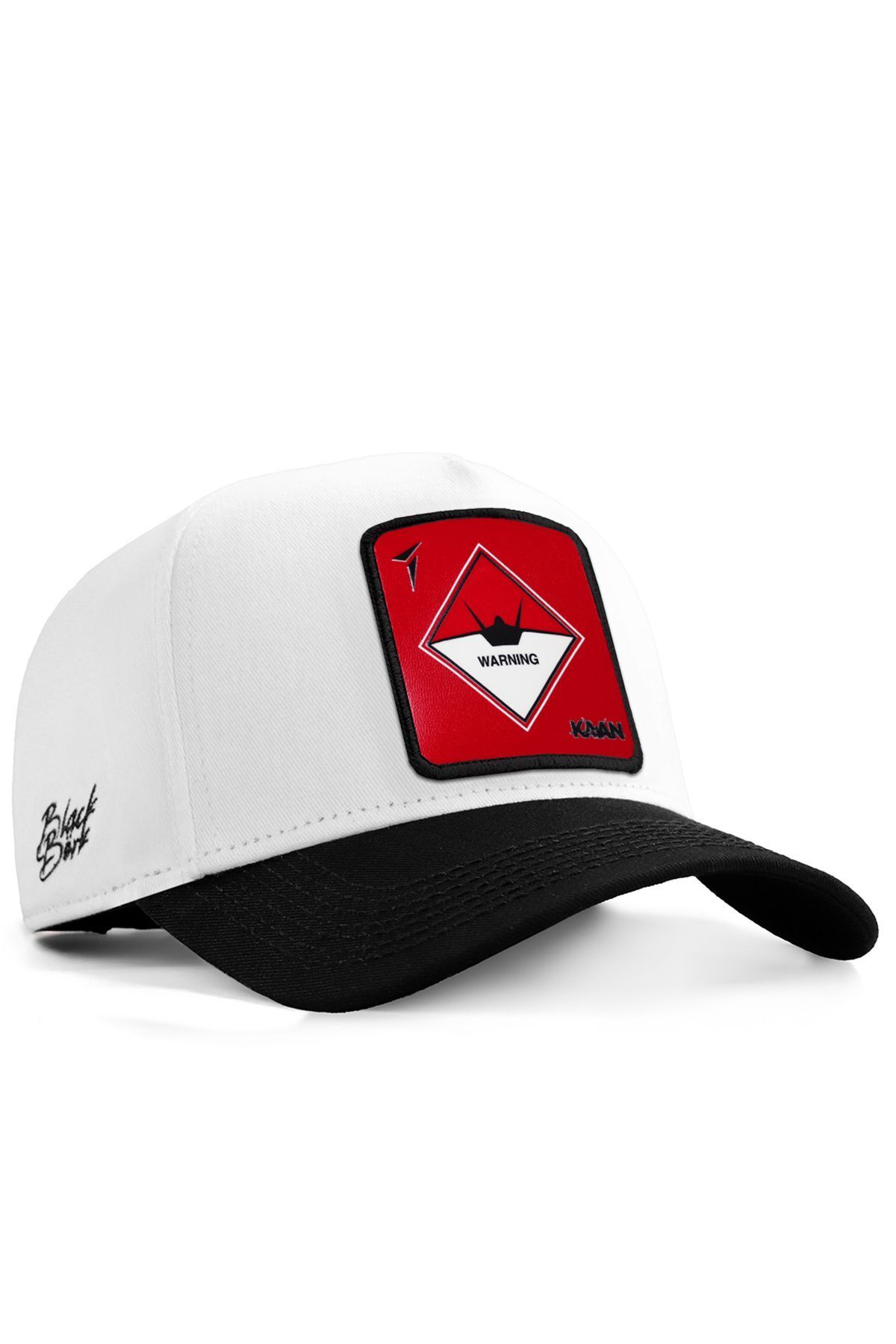 BlackBörk V1 Baseball Dikkat Kaan Lisanlı Beyaz-siyah Siperli Şapka