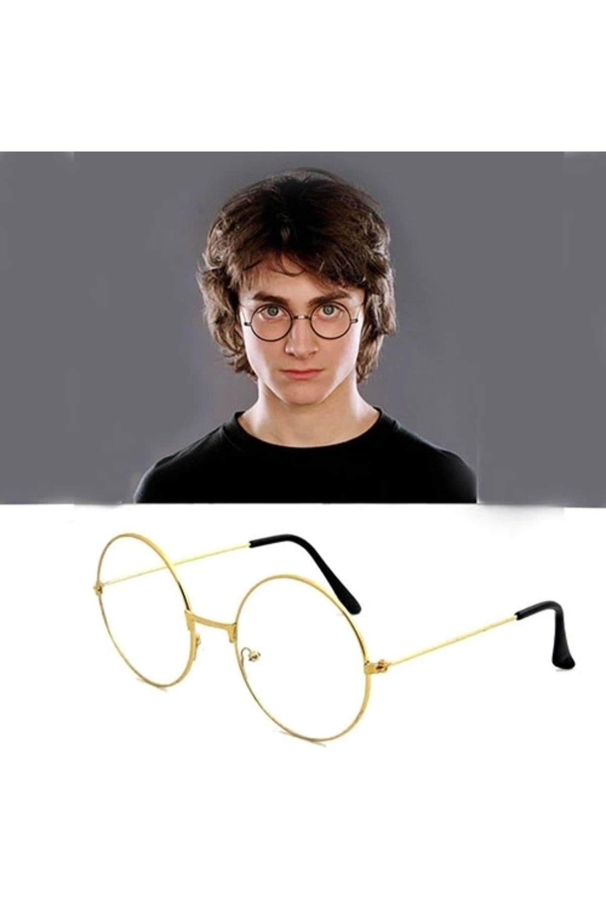 Genel Markalar Harry Potter Metal Çerçeveli Gözlüğü - Haryy Potter Gryffindor Gözlüğü