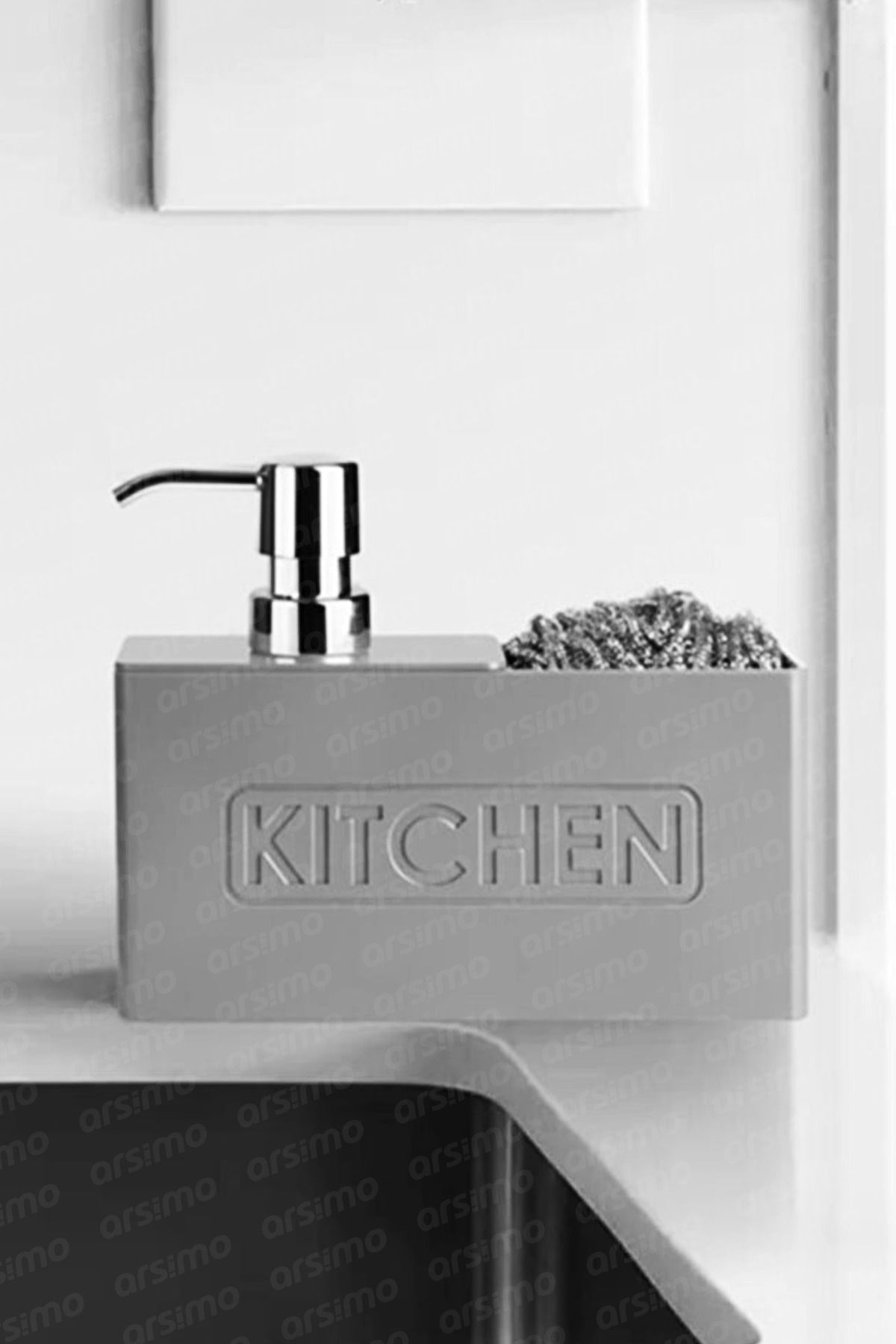 Arsimo Kitchen Sünger Hazneli Lux Mutfak Banyo Sıvı Sabunluk