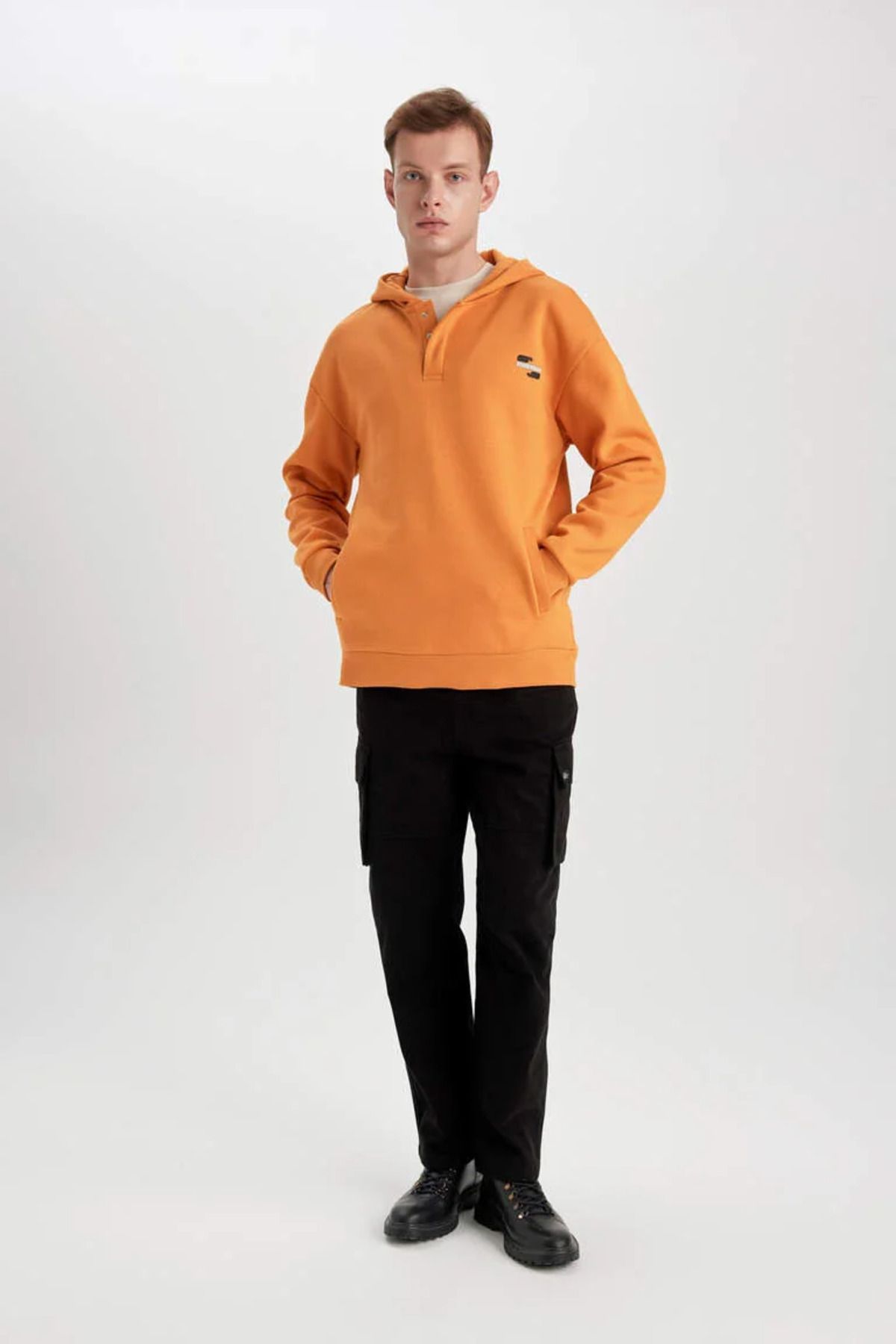 Defacto Erkek Sweat B4766ax/og589 Orange