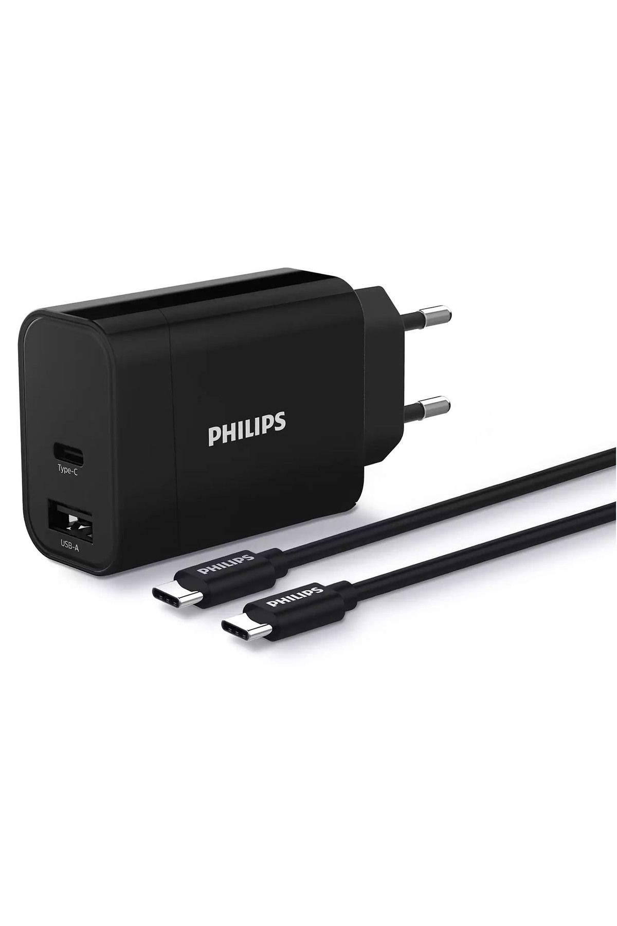 Philips Dlp2621c 30w Usb-a Ve Usb-c Bağlantısı Type-c Kablolu Duvar Şarj Adaptörü
