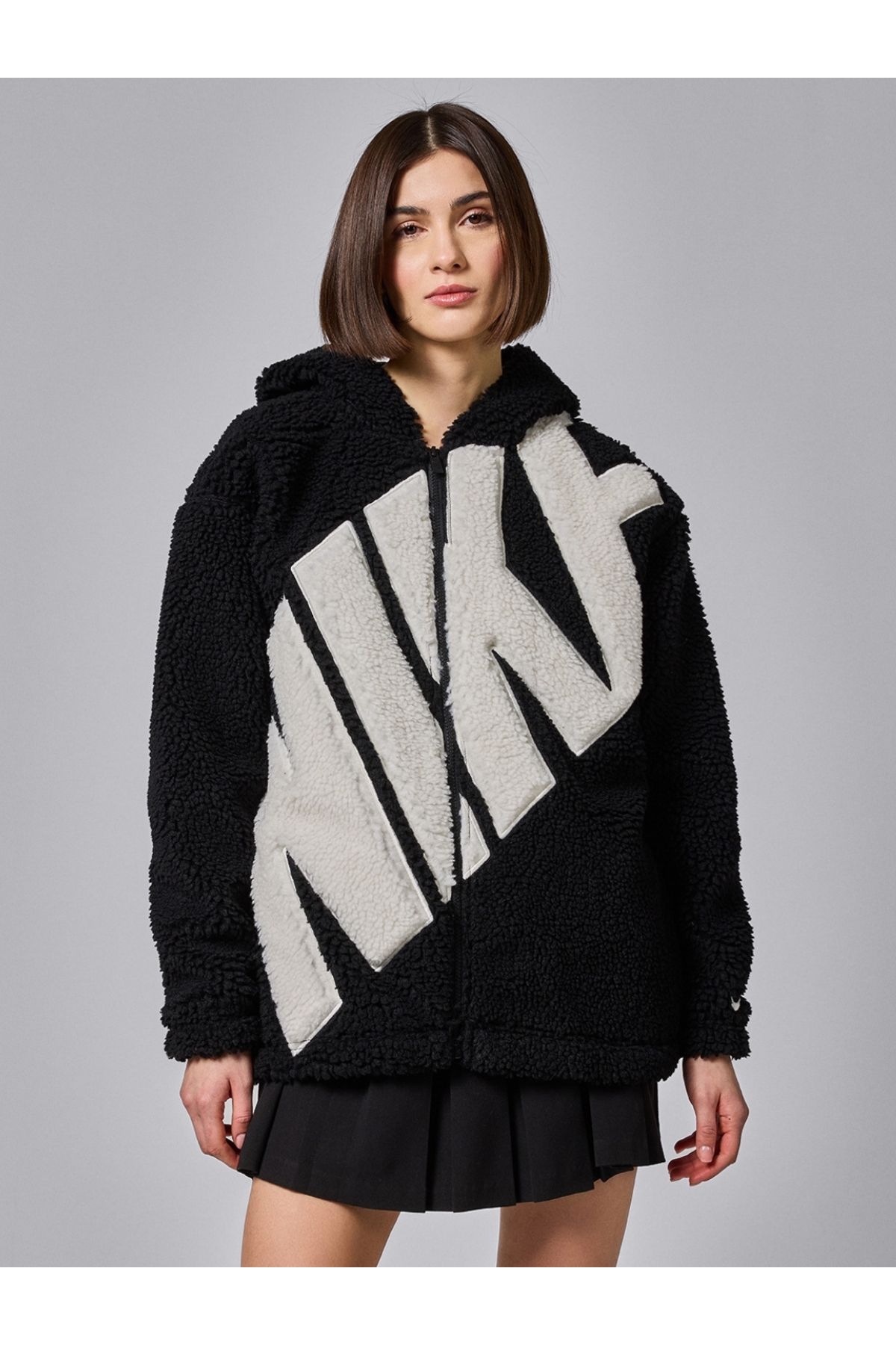 Nike Sportswear Logo  Sherpa Jacket Kadın Ceket