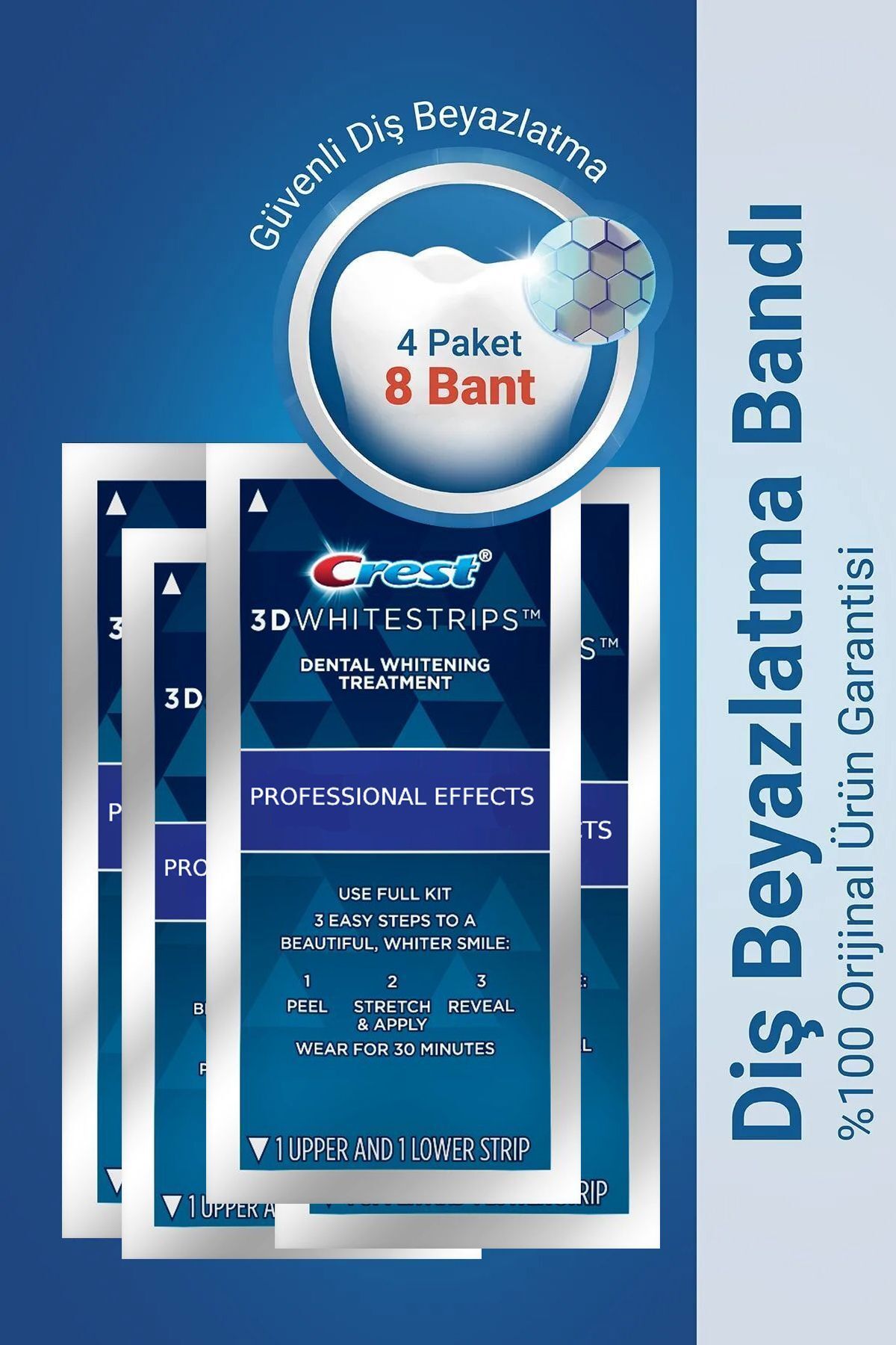 CREST 3d Whitestrips Professional Effects (4 Paket / 8 Bant)