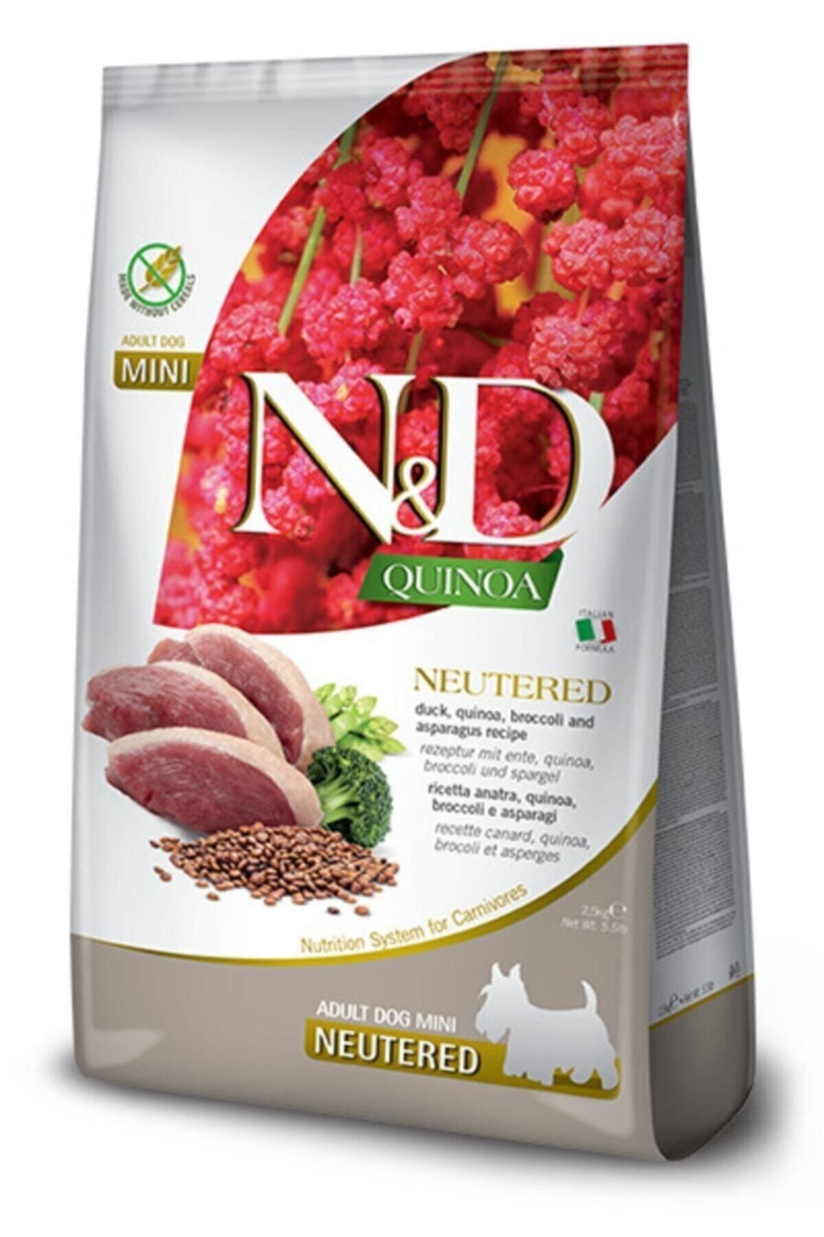 N & D N&d Quinoa Mini Ördek Ve Brokoli Yetişkin Kısırlaştırılmış Köpek Maması 2.5 Kg