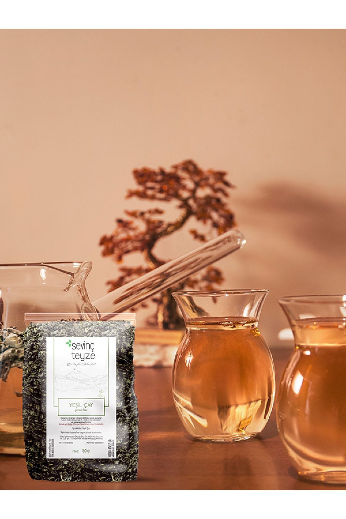 Organik Teyze Sevinç Teyze Yeşil Çay 100g. (CAMELLİA SİNENSİS, GREEN TEA)