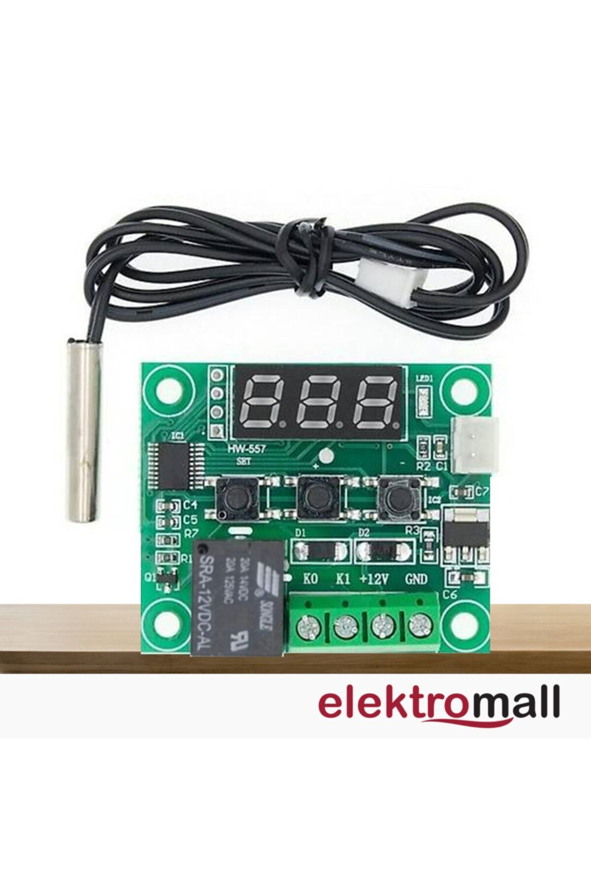 ELEKTROMALL W1209 Dijital Termostad , Kuluçka Termostatı , Kırmız Ekran Akvaryum Termostatı