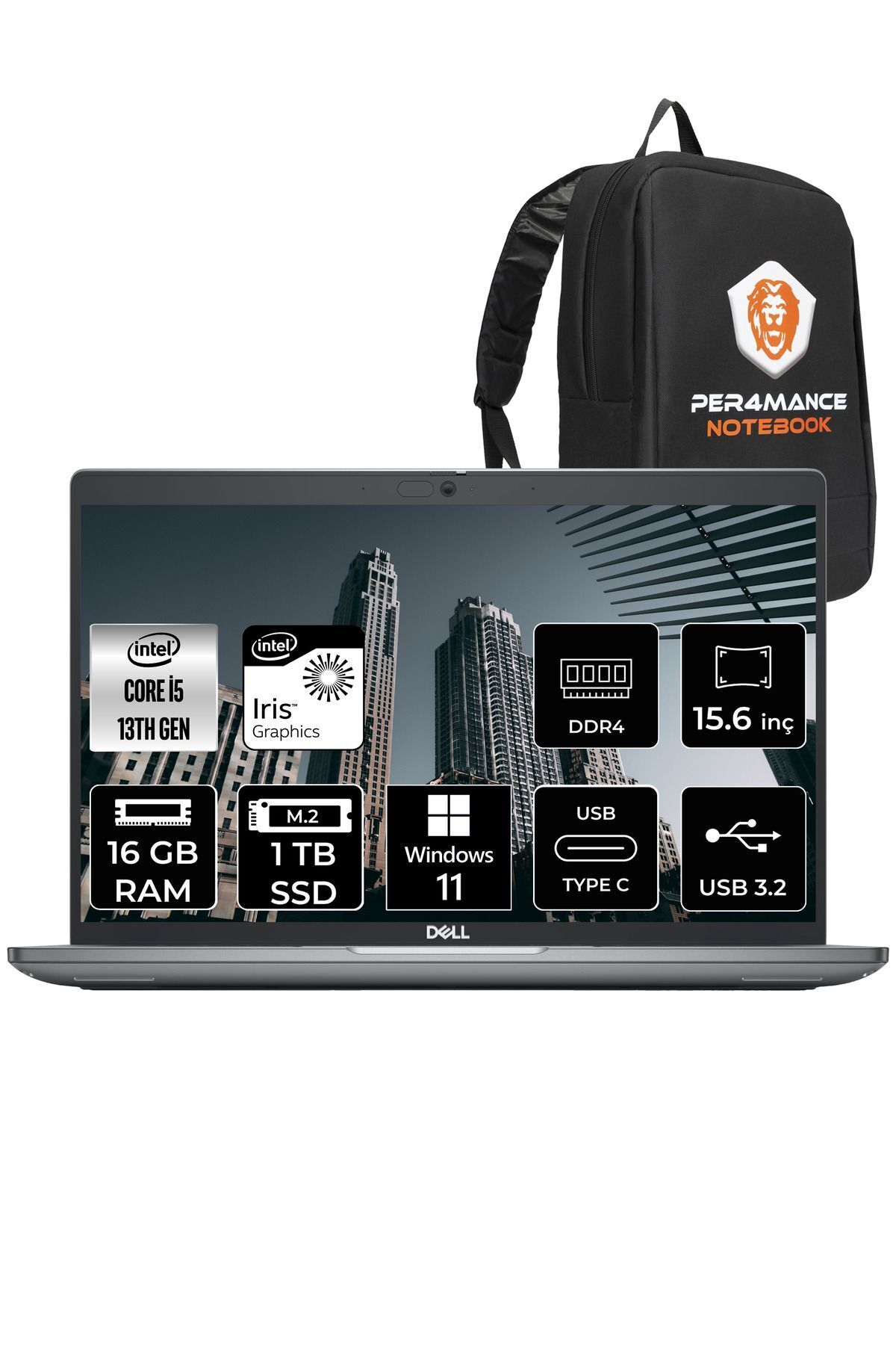 Latitude 3540 i5 1335U 16GB RAM 1TB SSD 15.6'' FHD W11HOME N006L354015 _141 PER4 ÇANTA