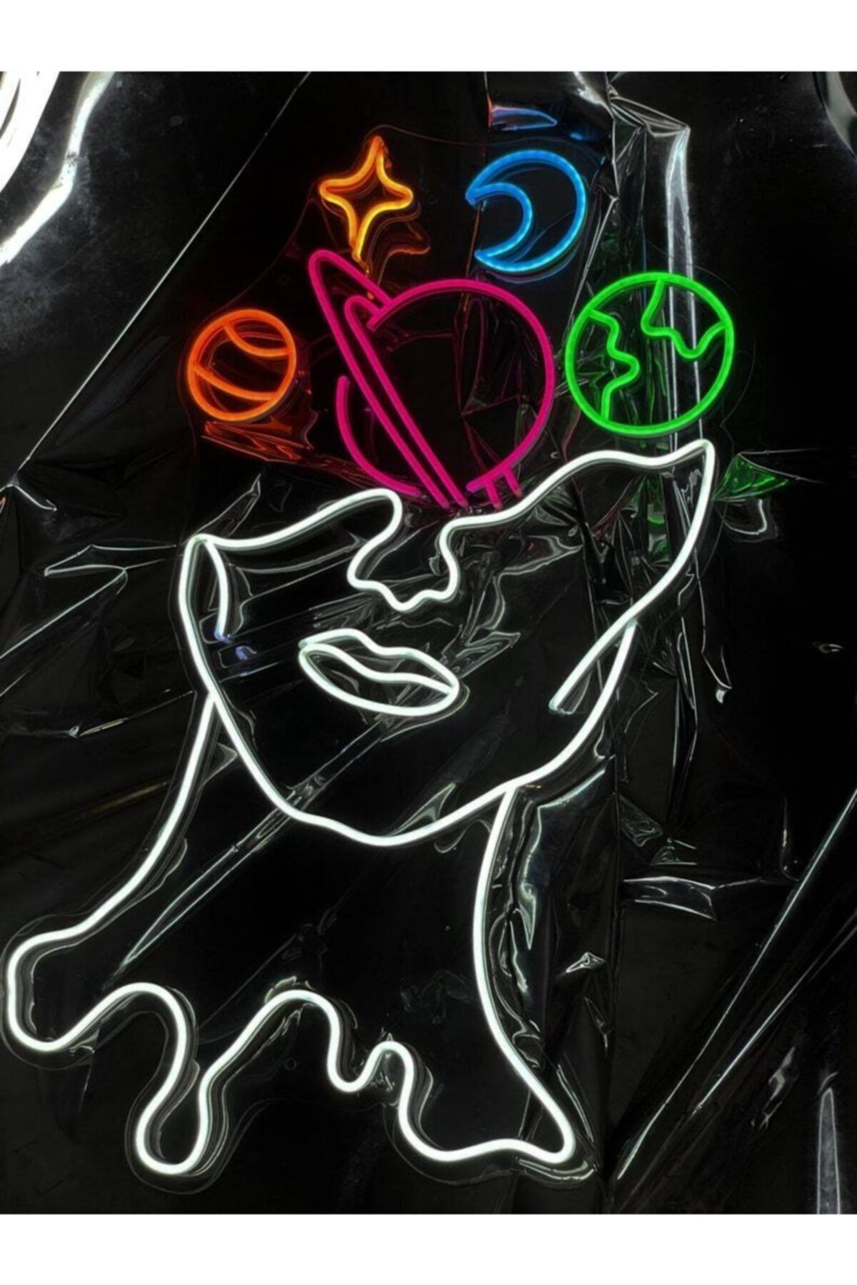 vinyuup Space Face Neon Led