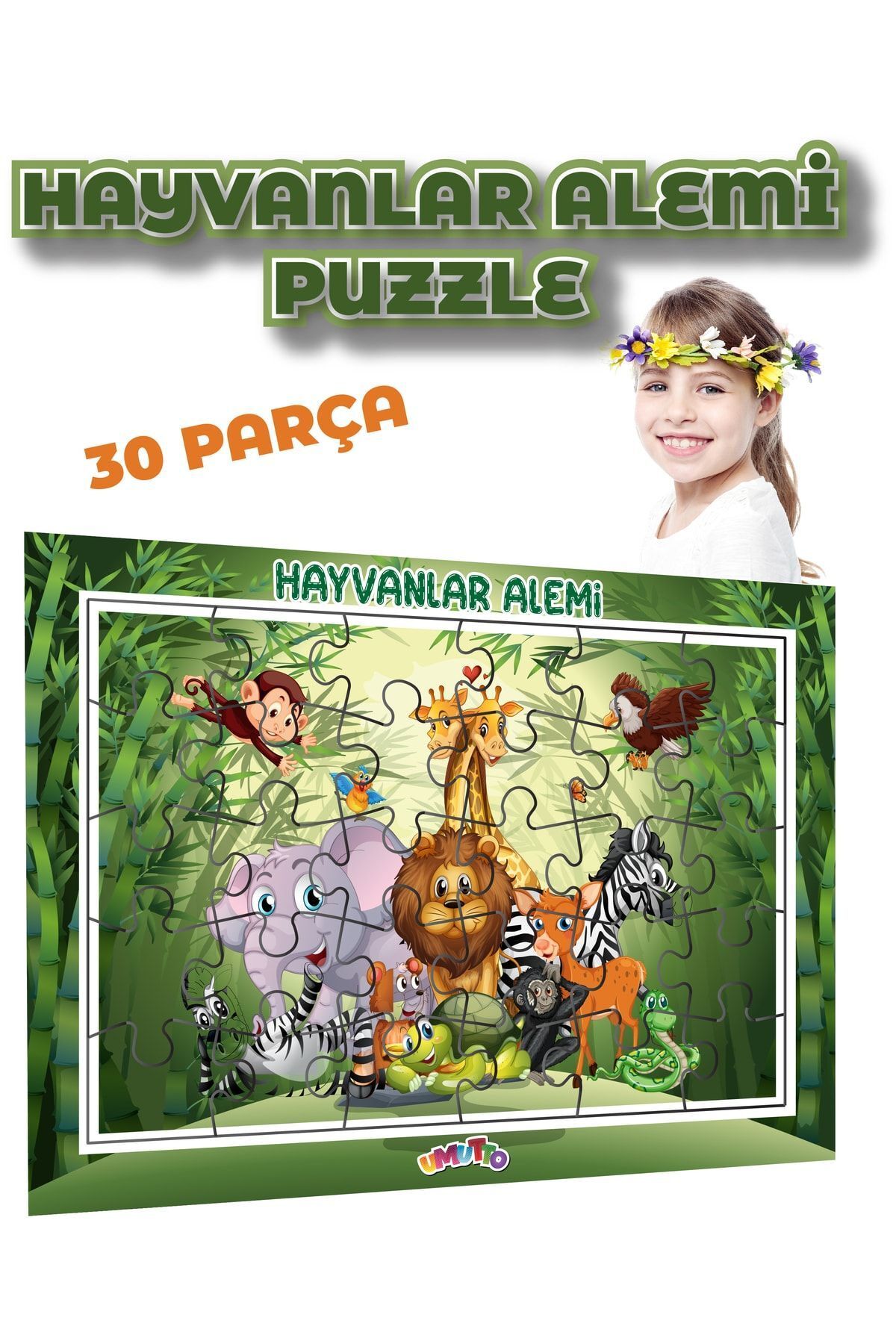 kidssan games Hayvanlar Frame Puzzle 30 Parça