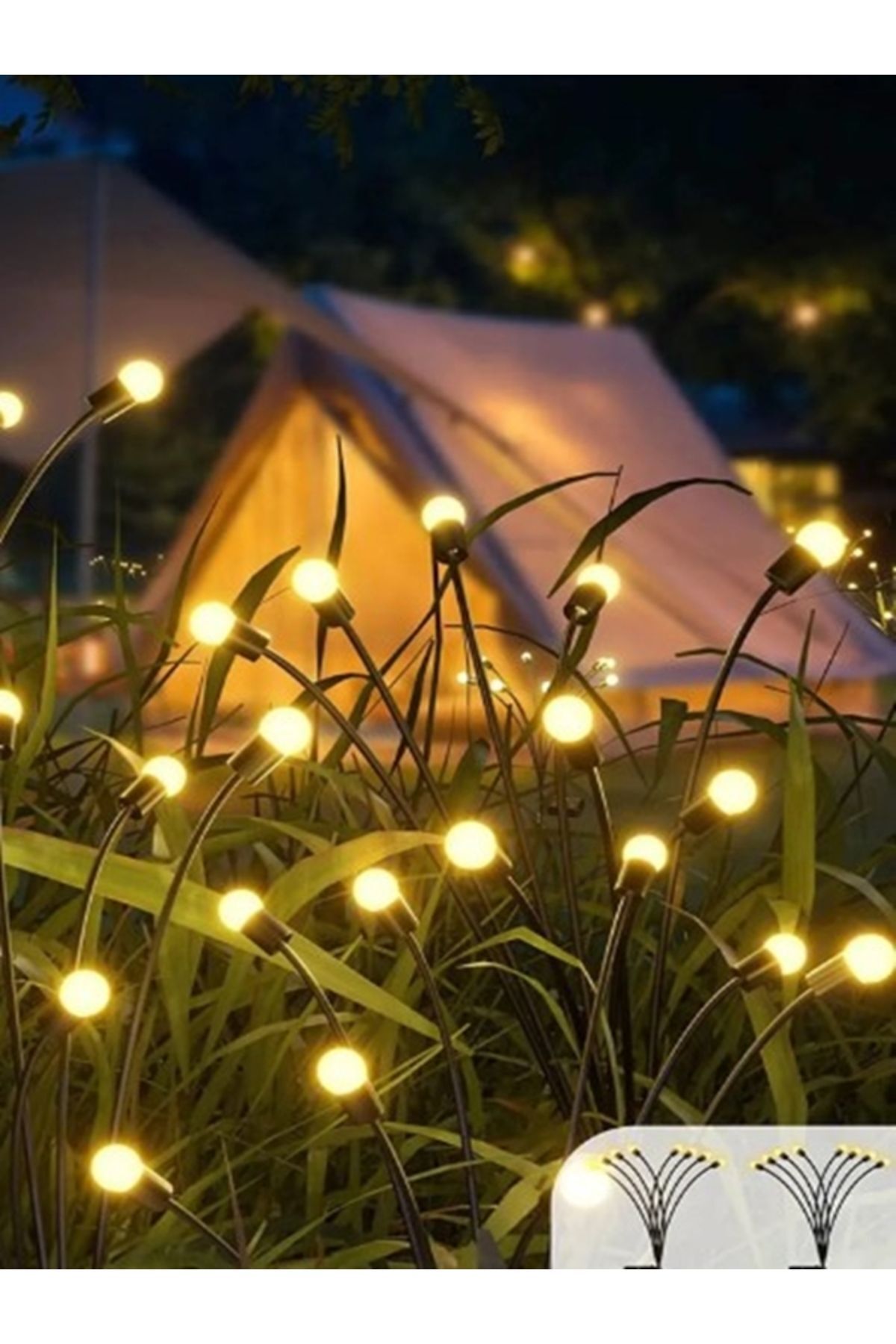 gaman Güneş Led Bahçe Çim Lambası Güneş Ateşböcekleri Dekorasyon Lamba Ateşböceği Led