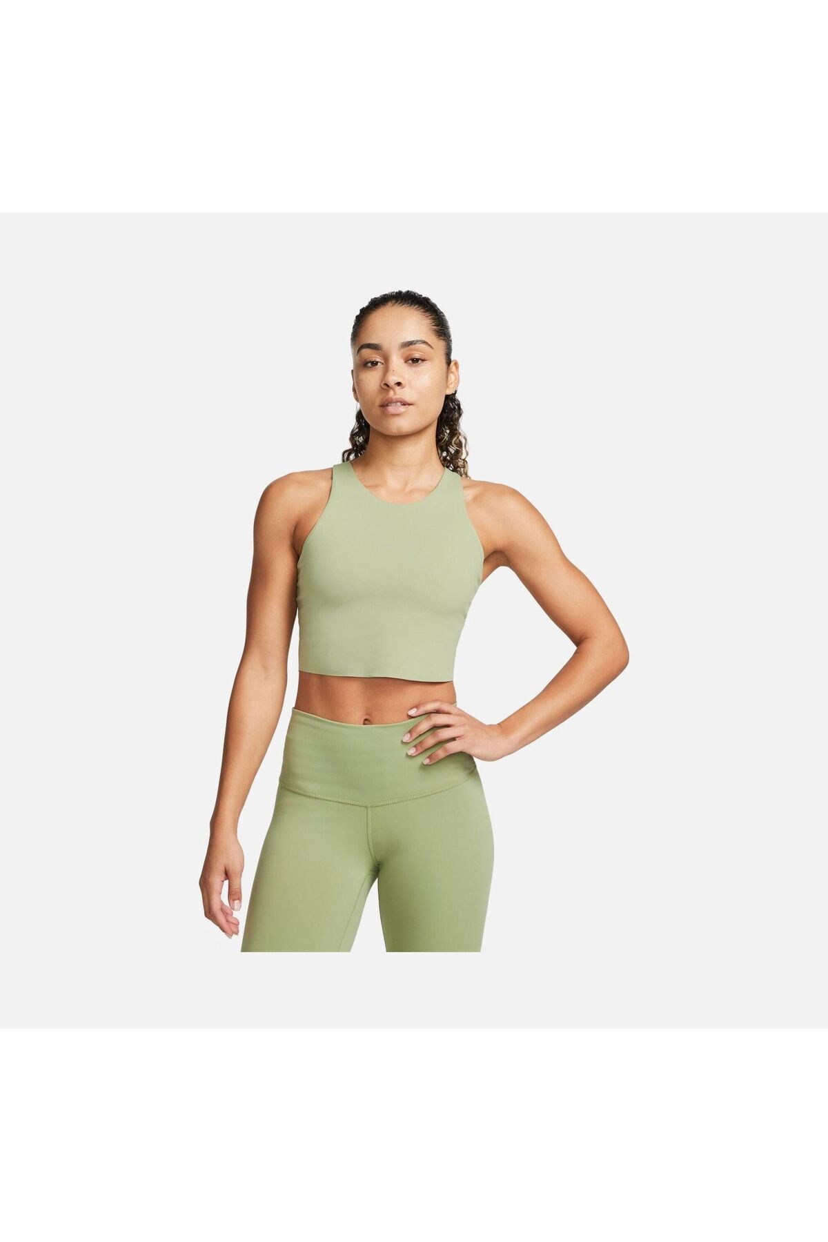 Nike Yoga Dri-Fit Luxe Cropped Training Yeşil Kadın Atlet DQ6032-386