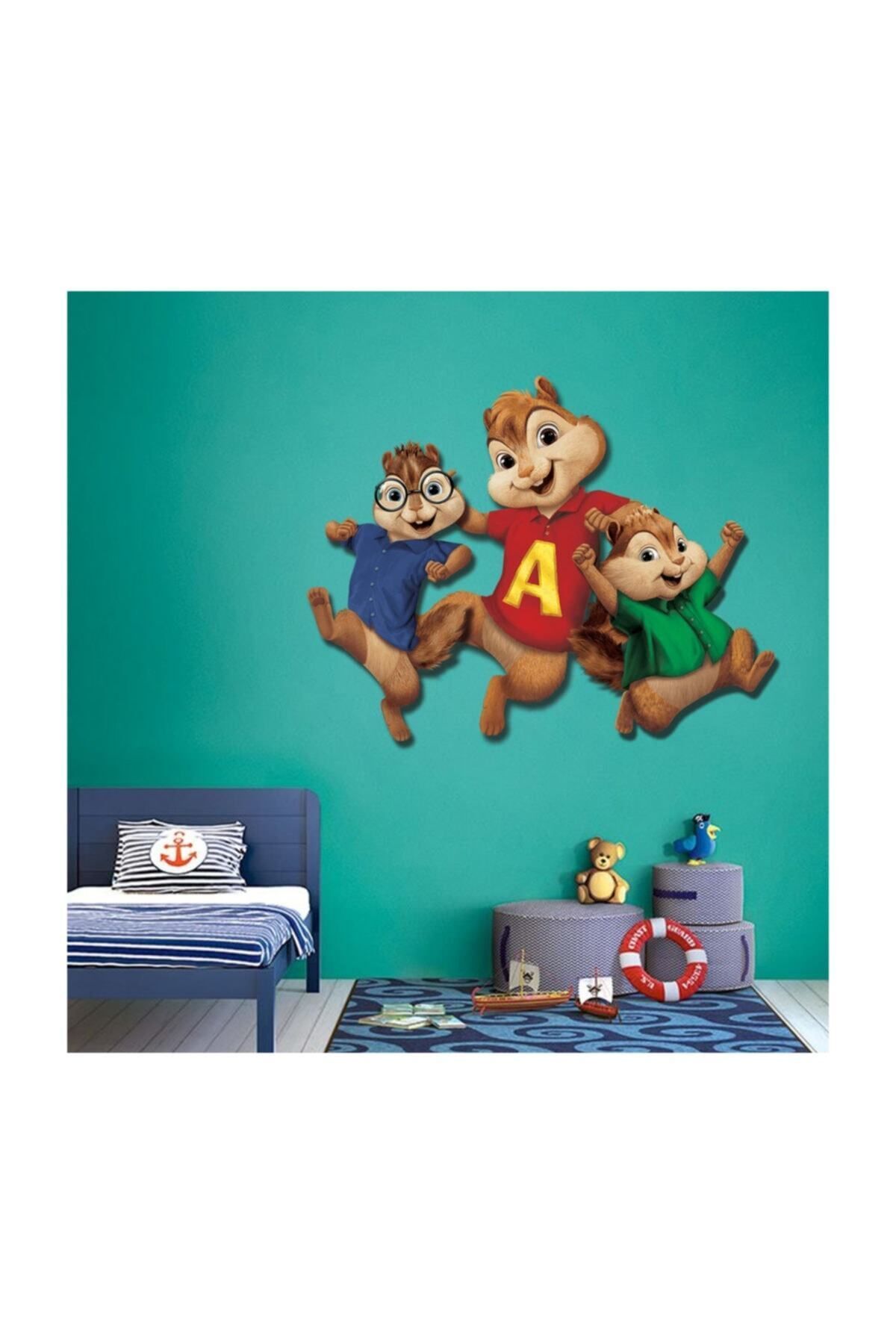 KT Decor Süper Kahramanlar Alvin Ve Sincaplar Çocuk Odası Duvar Sticker
