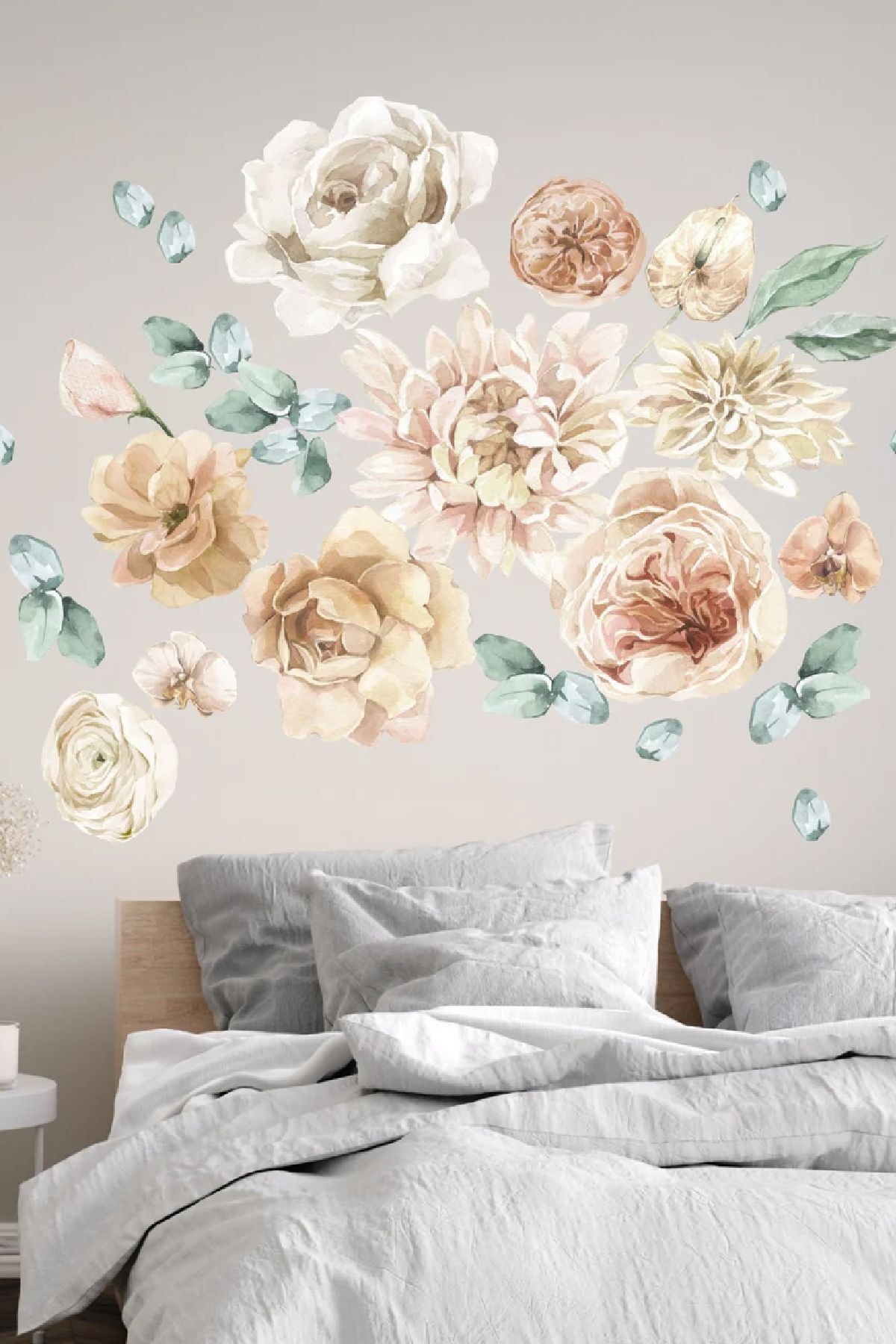 Kt Grup Retro Çiçekler Muhteşem Okaliptuslar Modern Duvar Sticker Seti