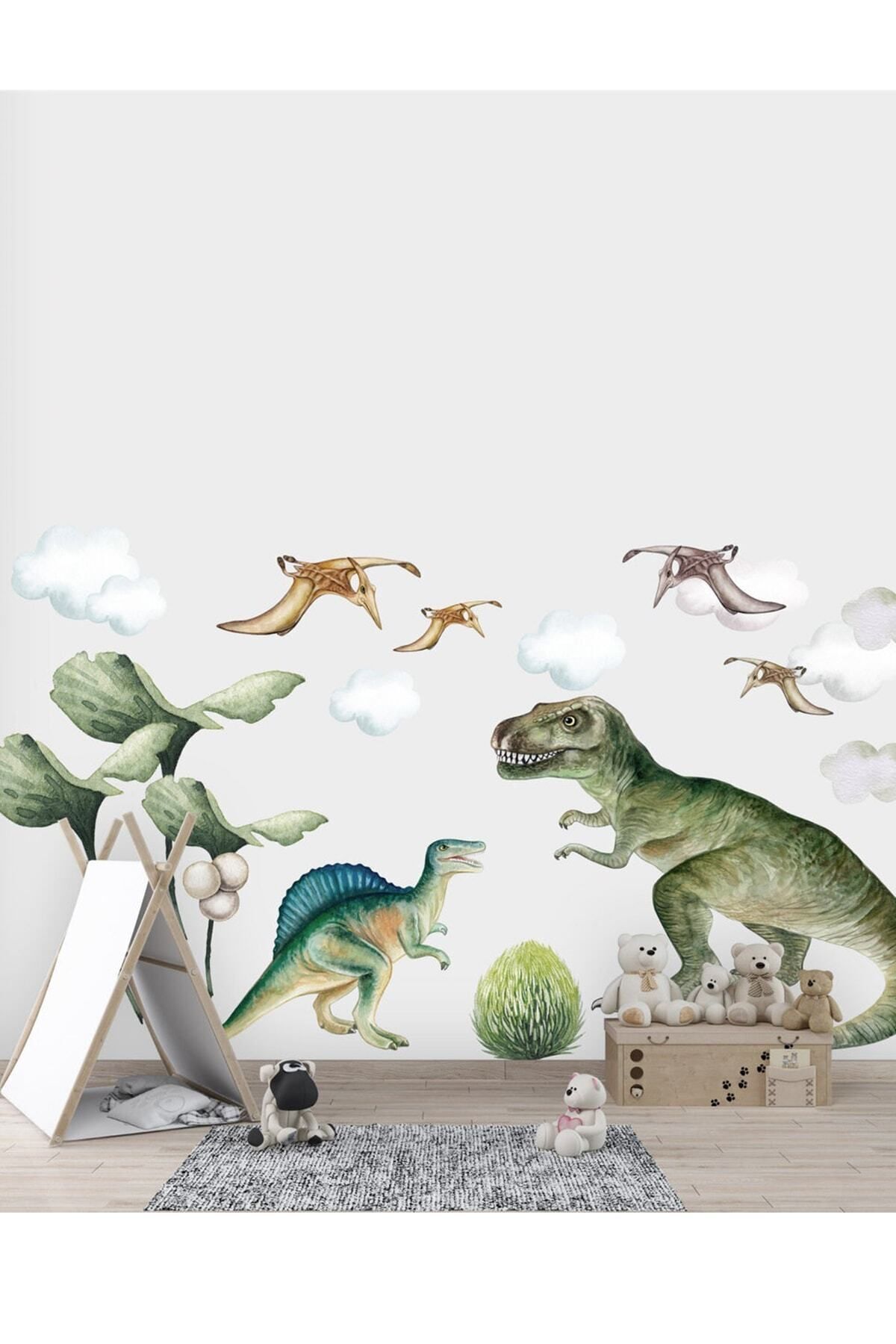 KT Decor Safari Dünyası Vahşi Yaşam Dinozorlar Duvar Sticker