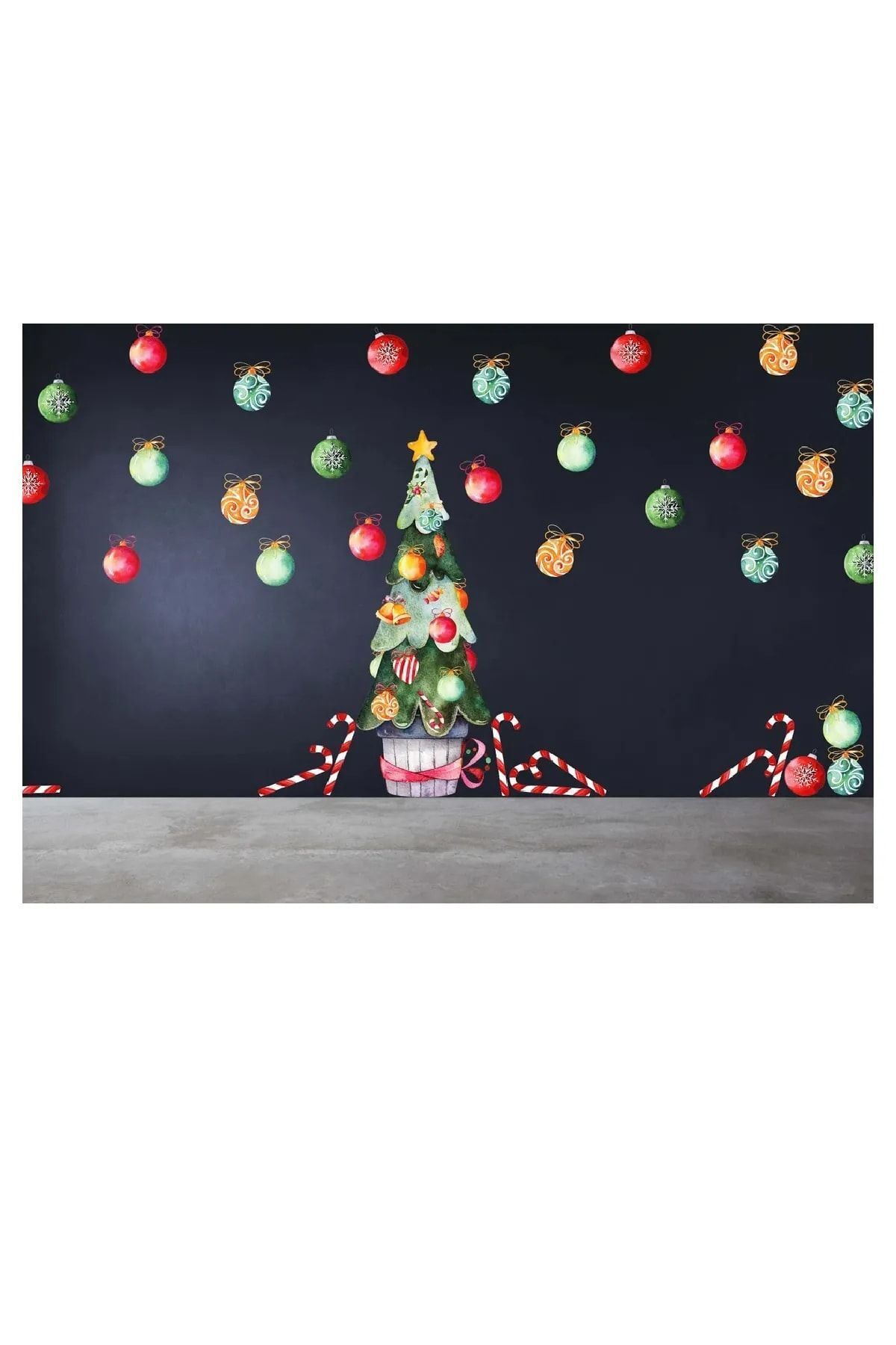 Kt Grup Hoşgeldin Yeni Yıl Merry Christmas Pastel Renkler Dekoratif Sticker Seti