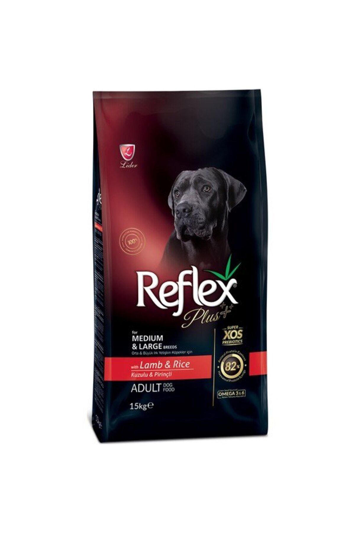Reflex Plus Orta Ve Büyük Irk Kuzu Etli Ve Pirinçli Yetişkin Köpek Maması 15 Kg
